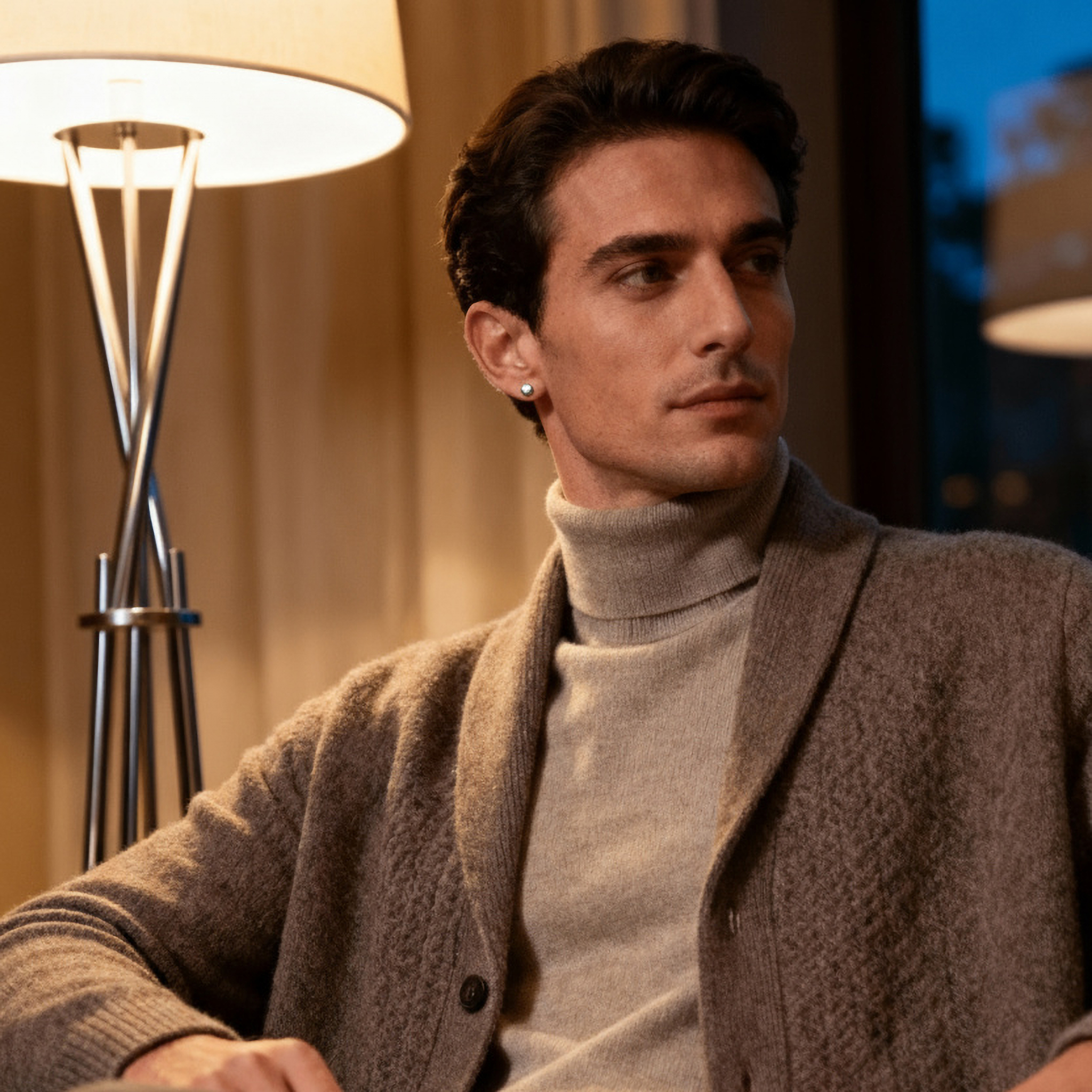 Сребриста обица на винт 6 мм - 3