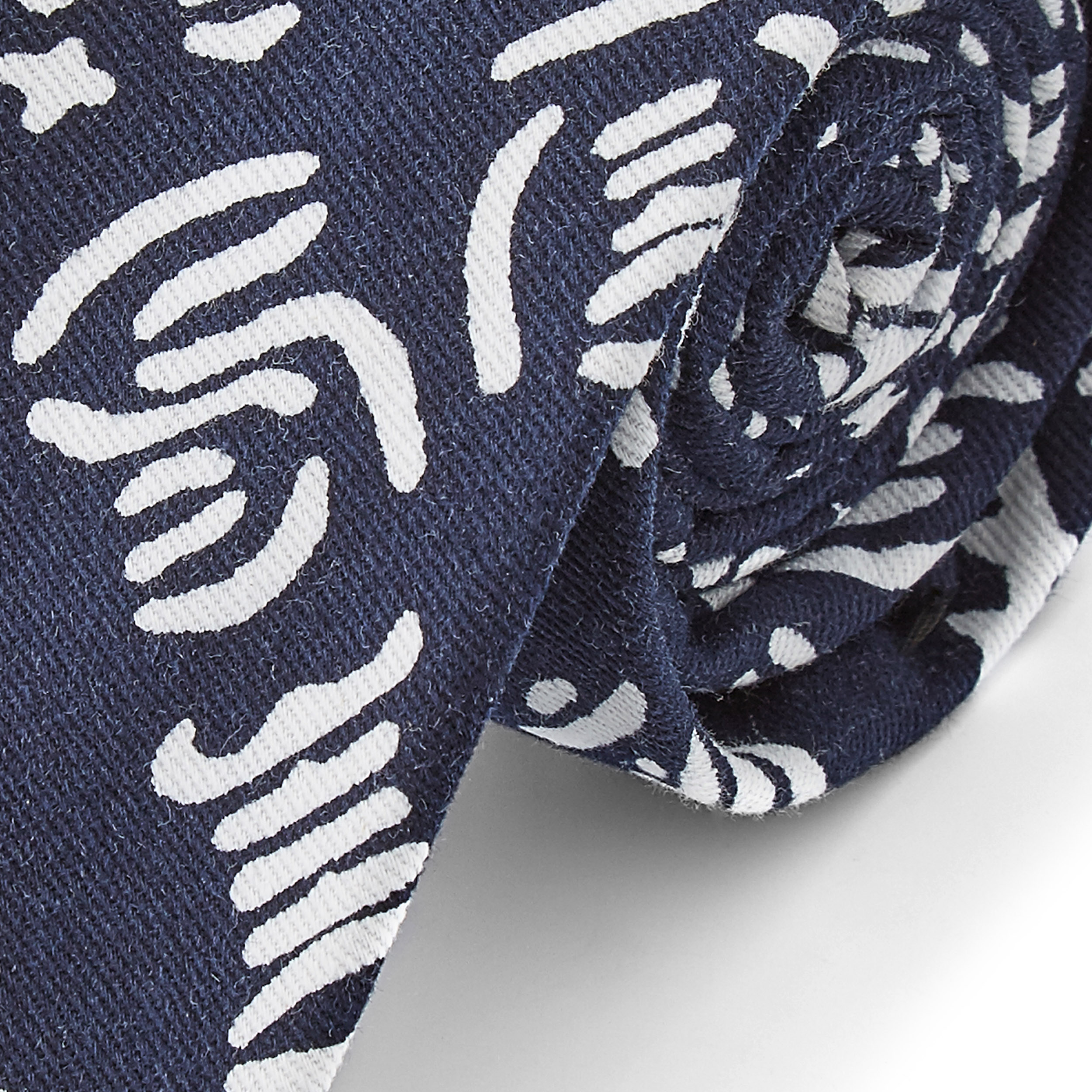 Marineblått Mønstret Slips - 2