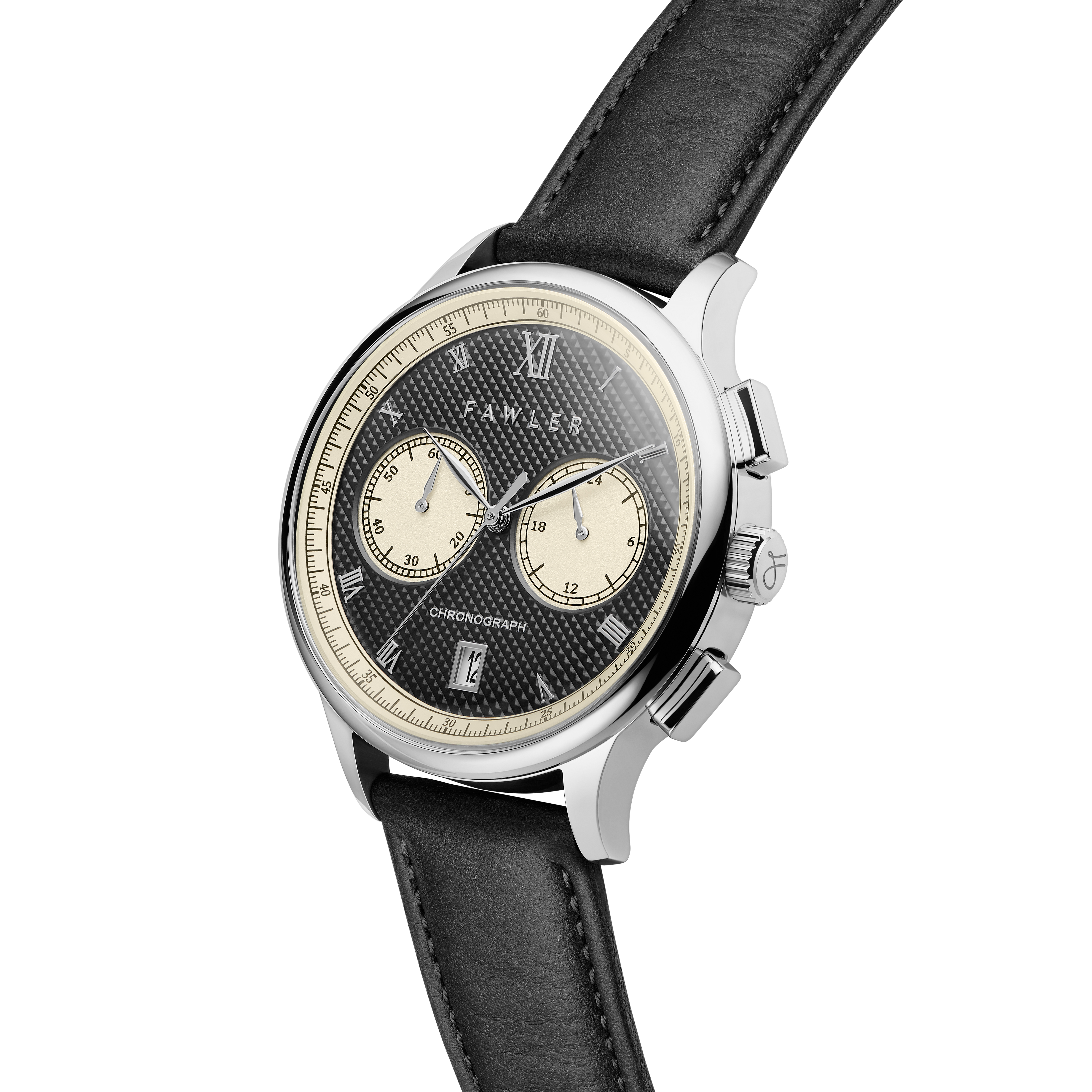 Cicero | Montre chronographe vintage noire - 6