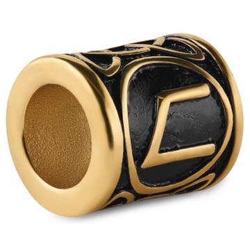 Bague de barbe Viking dorée La Rune Uruz Bague de barbe Viking dorée La Rune Uruz