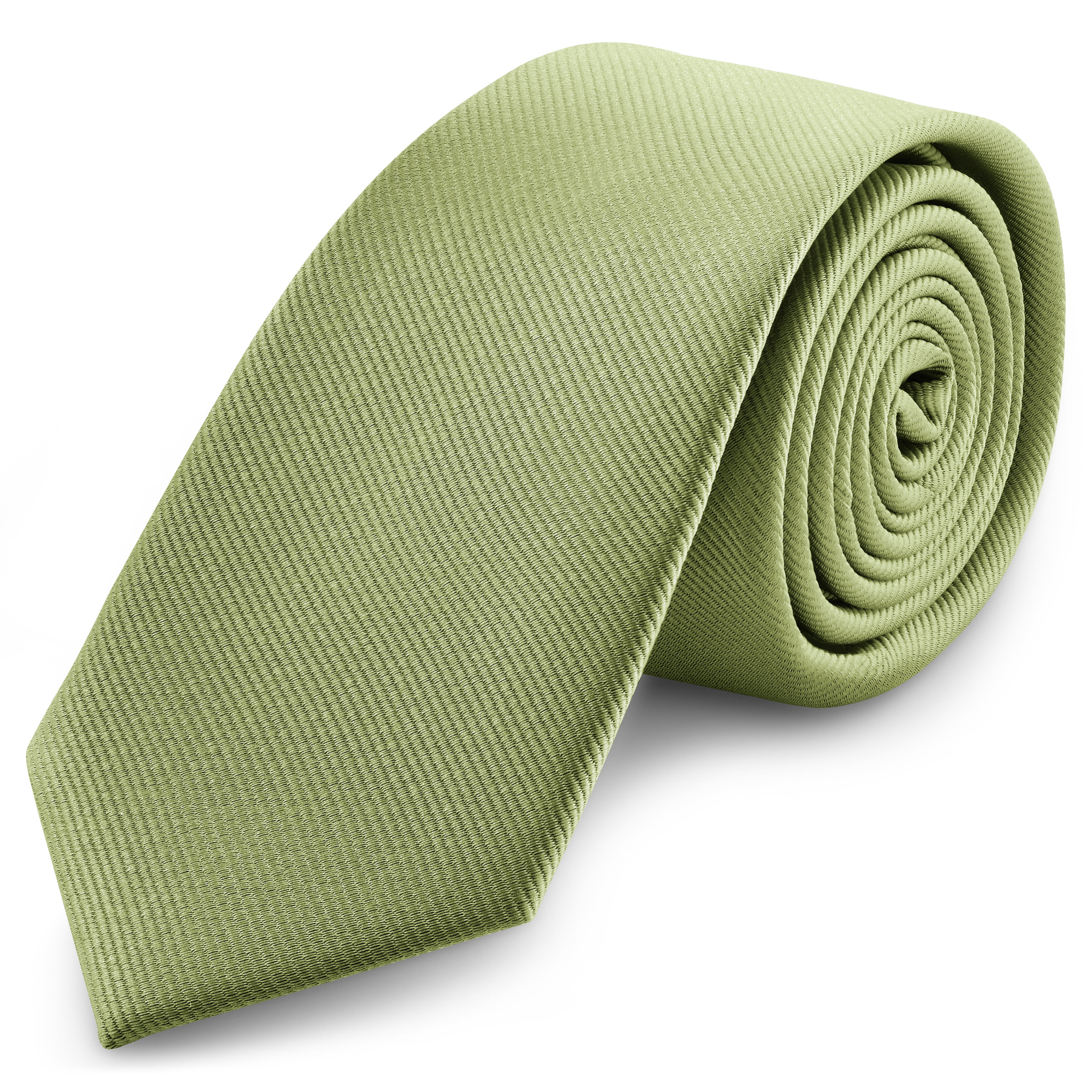 Светлозелена гросгрейн вратовръзка 8 см