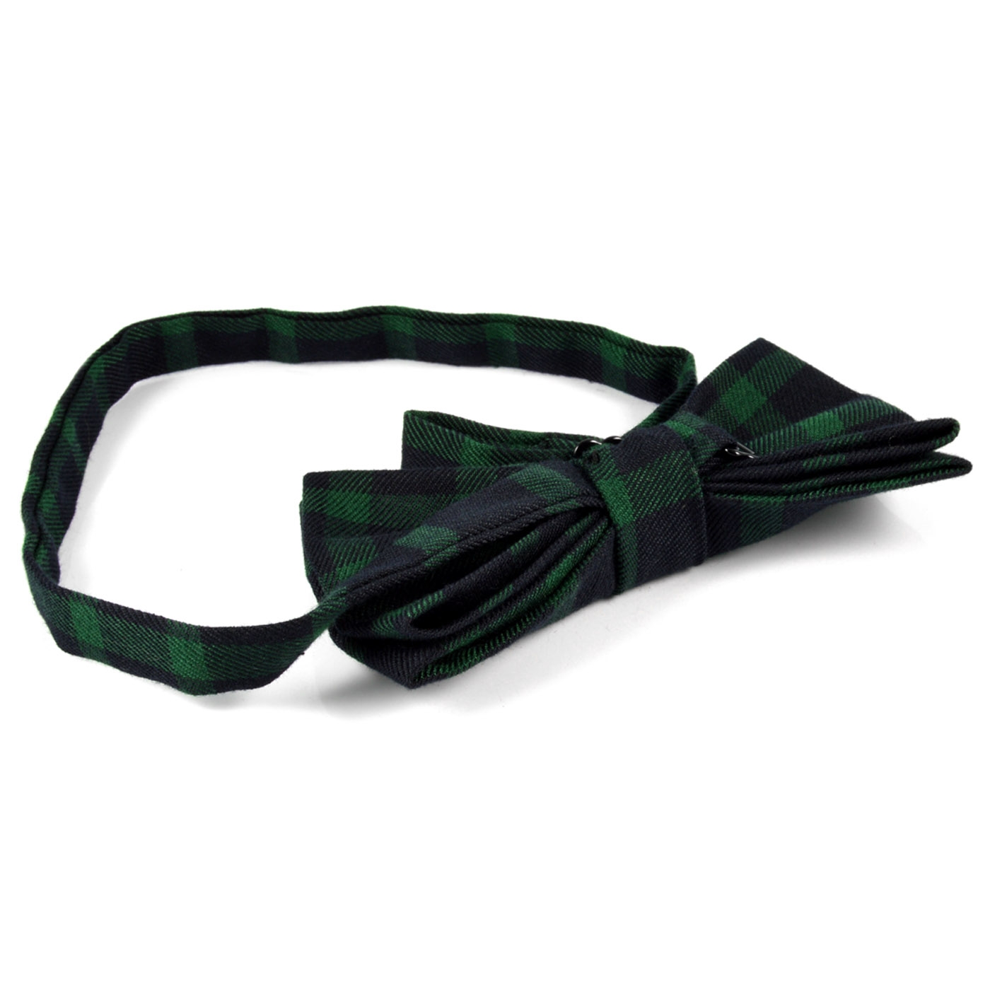 Grøn/Sort Ternet Bomulds Butterfly - 3