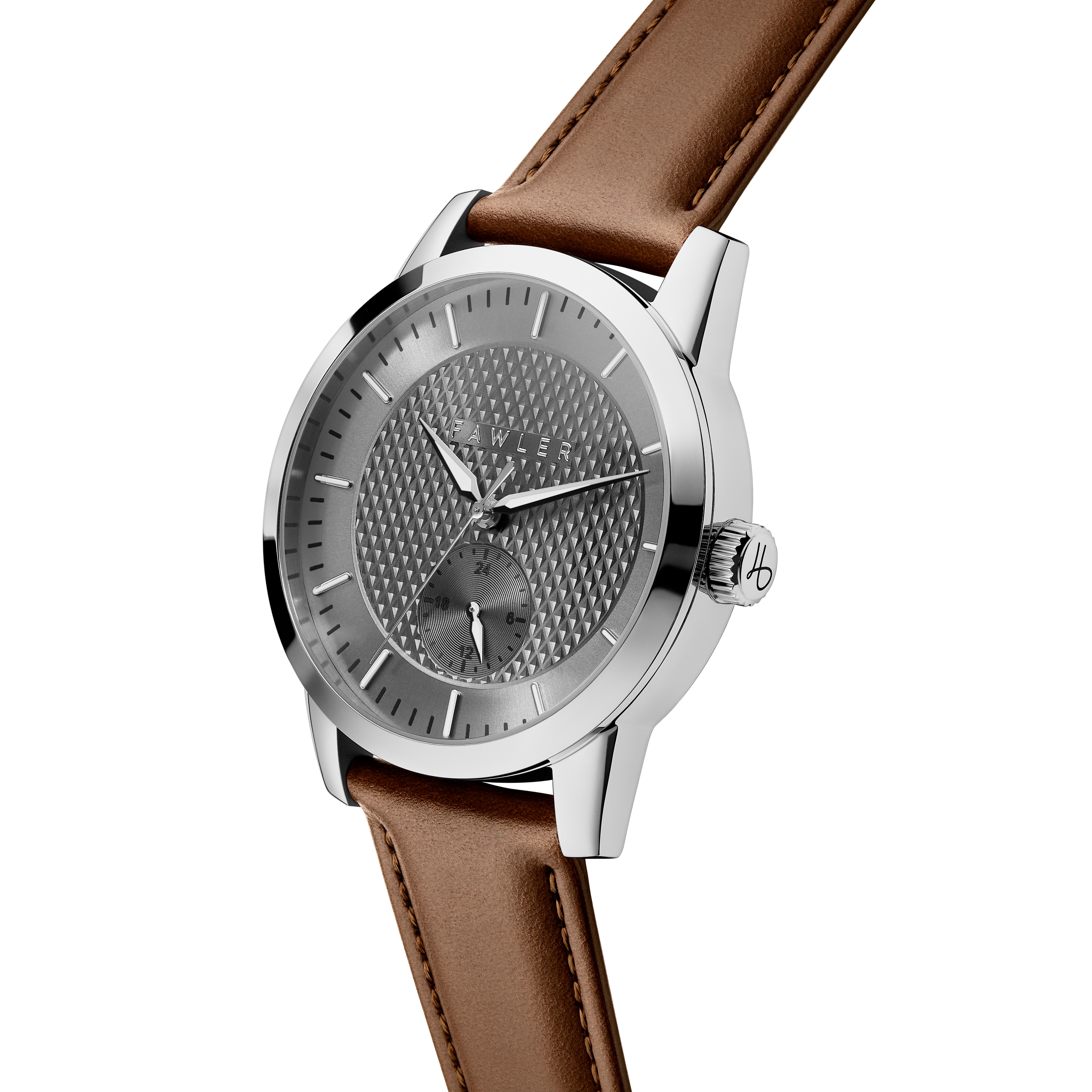 Dayton | Gray Textured Dial and Silver-tone Stainless Steel Watch - 3