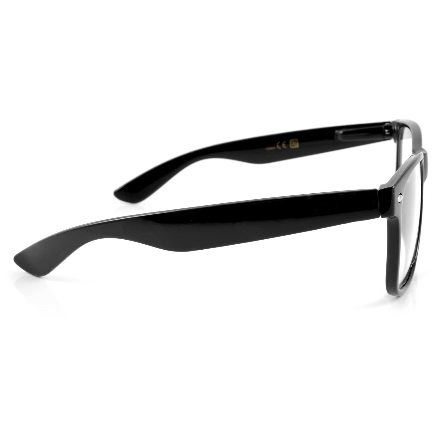 Svarta Retro Glasögon med klara glas (Small) - 3