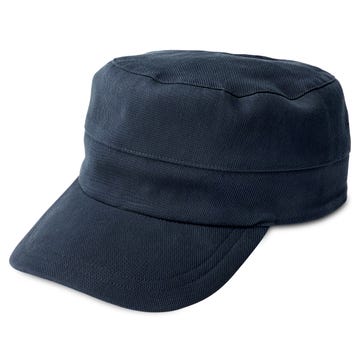 Синя памучна кадетска шапка Flynn