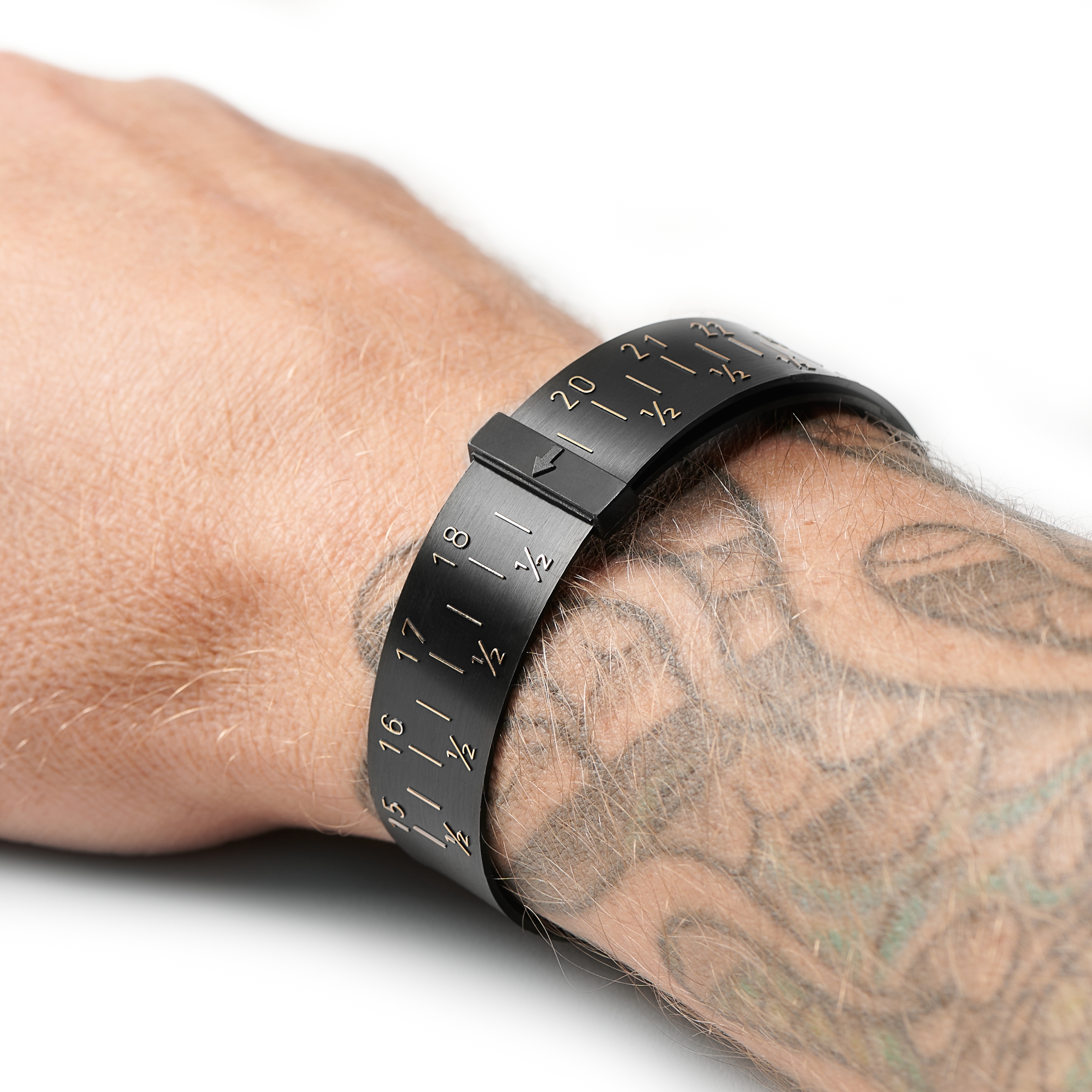  Lot de 2 mesureurs de taille de bracelet - modèle noir - 2