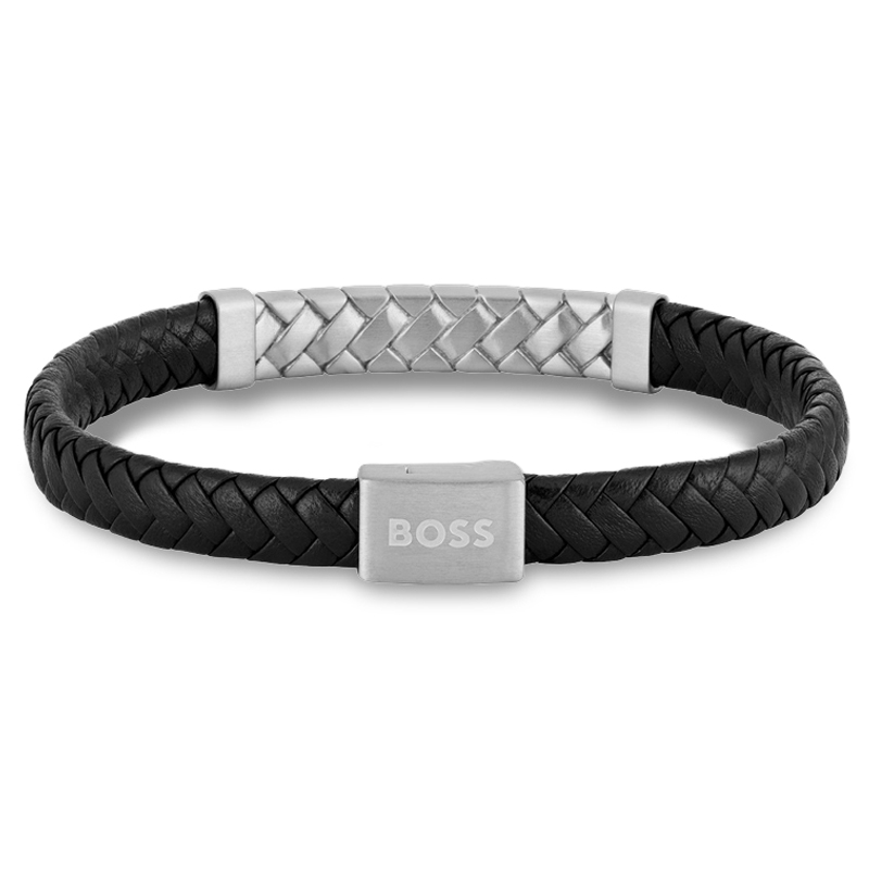 Svart och silverfärgat armband från BOSS Tailored - 2
