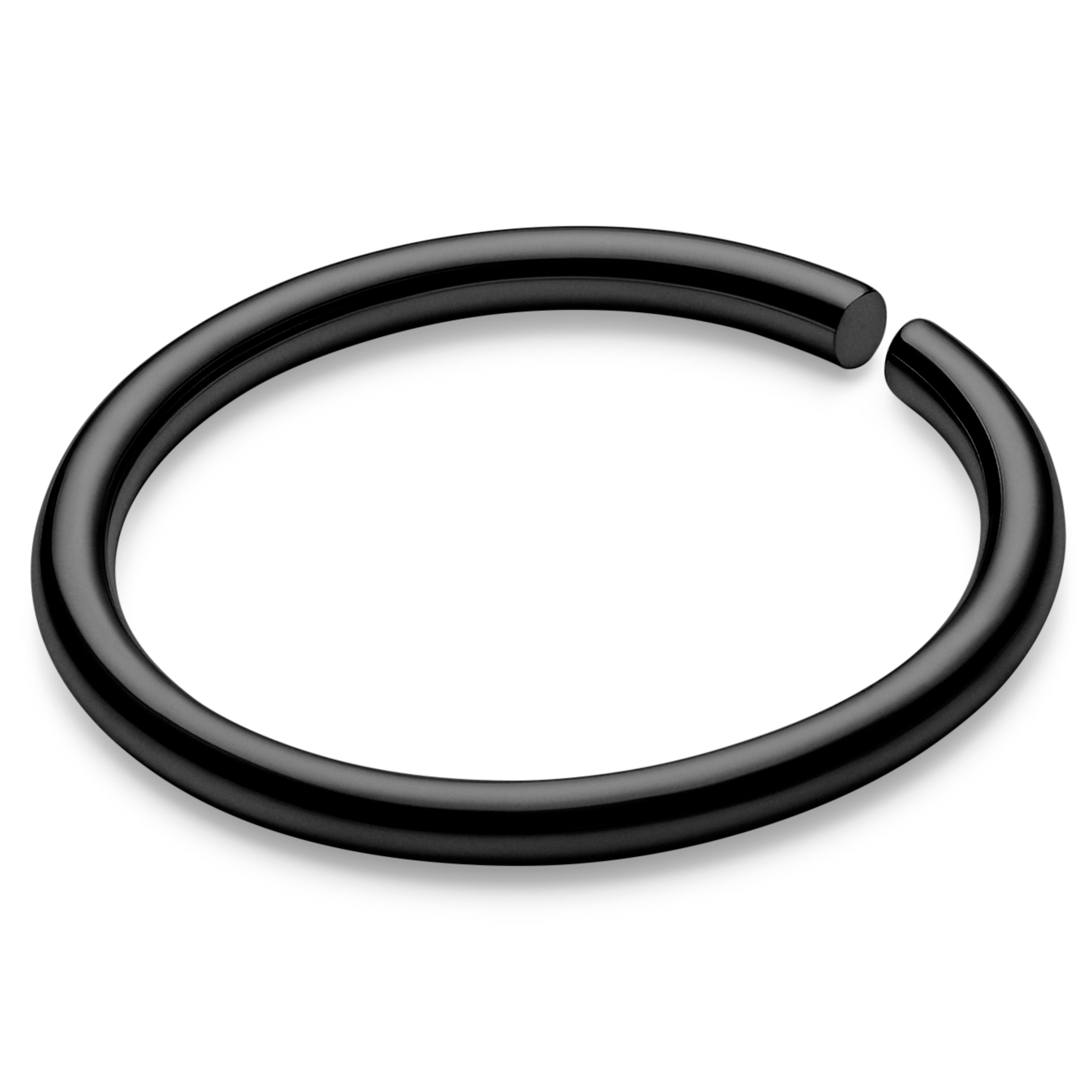 Zár nélküli fekete sebészeti acél piercing - 10 mm