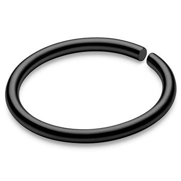 10 mm Nahtloser Piercing-Ring aus schwarzem Chirurgenstahl