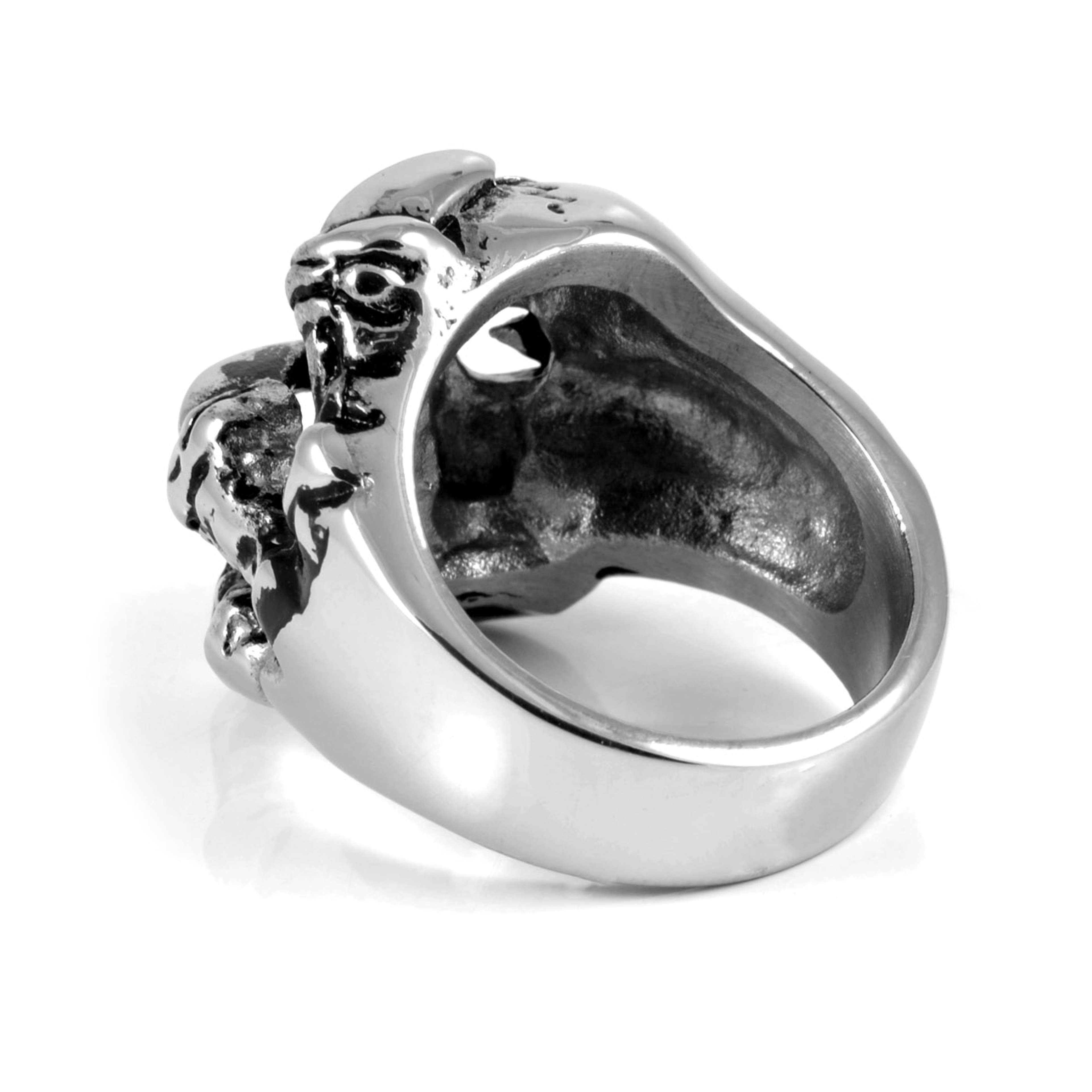 Anello Da Uomo In Acciaio Con Sigillo, Anello Con Artiglio Del Drago - Foto 5