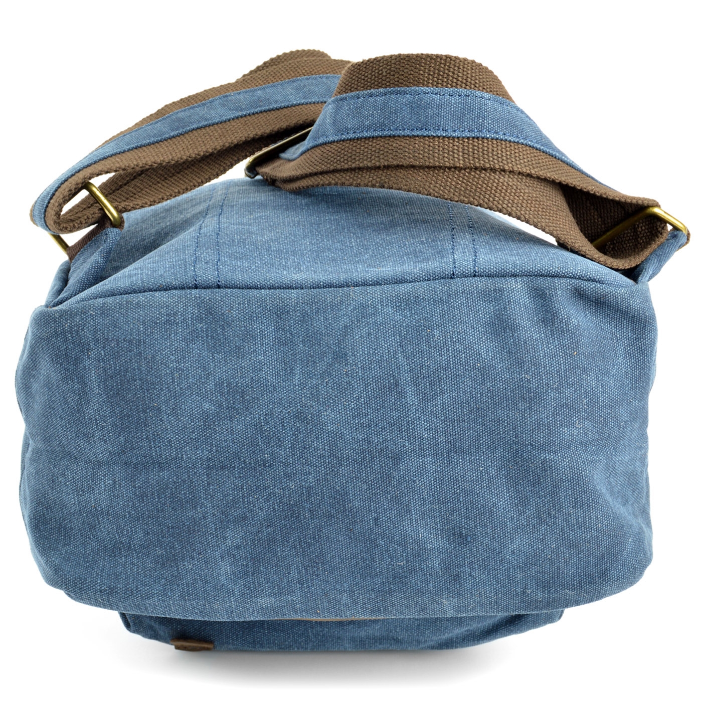 Ανθεκτικό Vintage Μπλε Σακίδιο Πλάτης (Backpack) από Καμβά & Δέρμα - 7