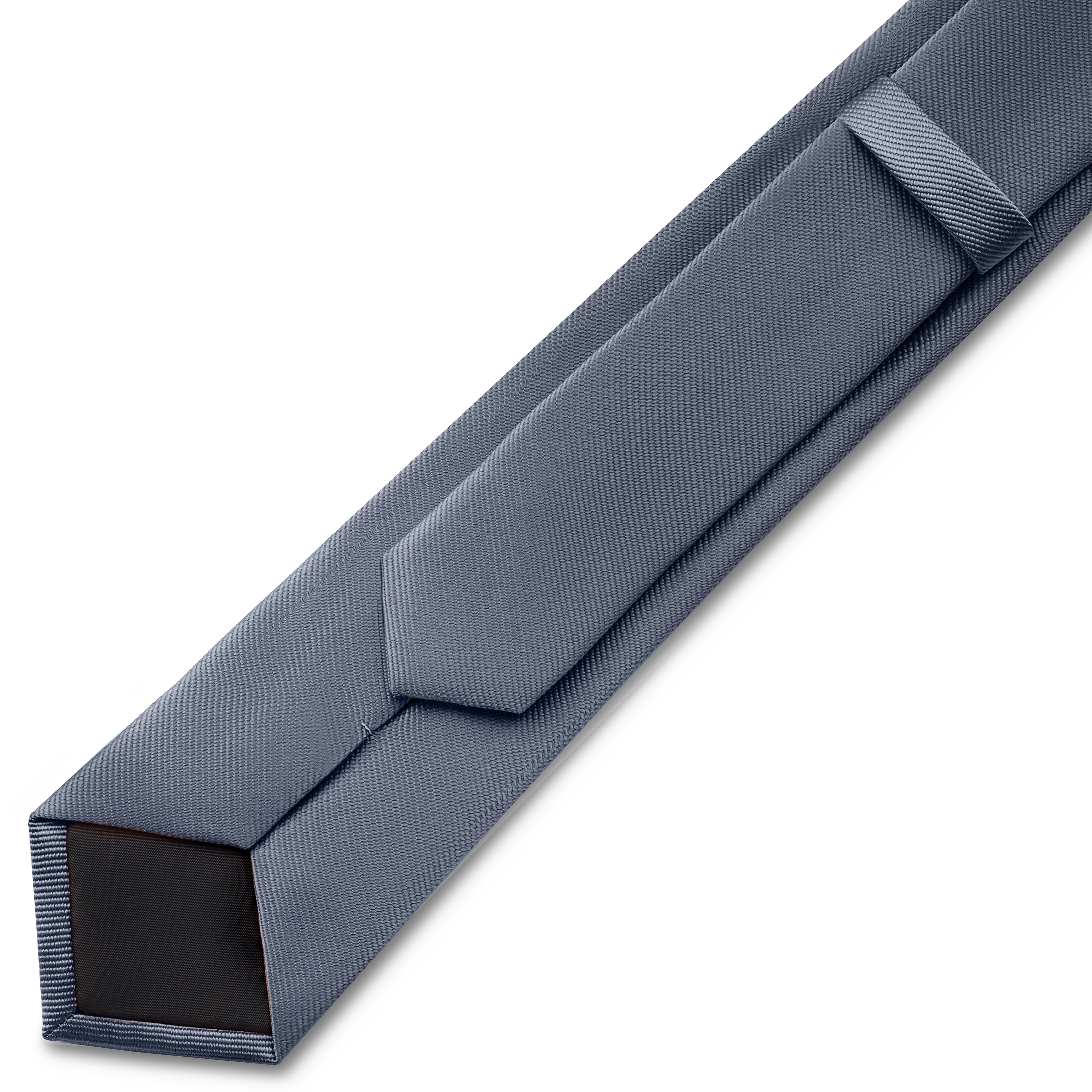 Corbata de grogrén gris grafito de 8 cm - 2