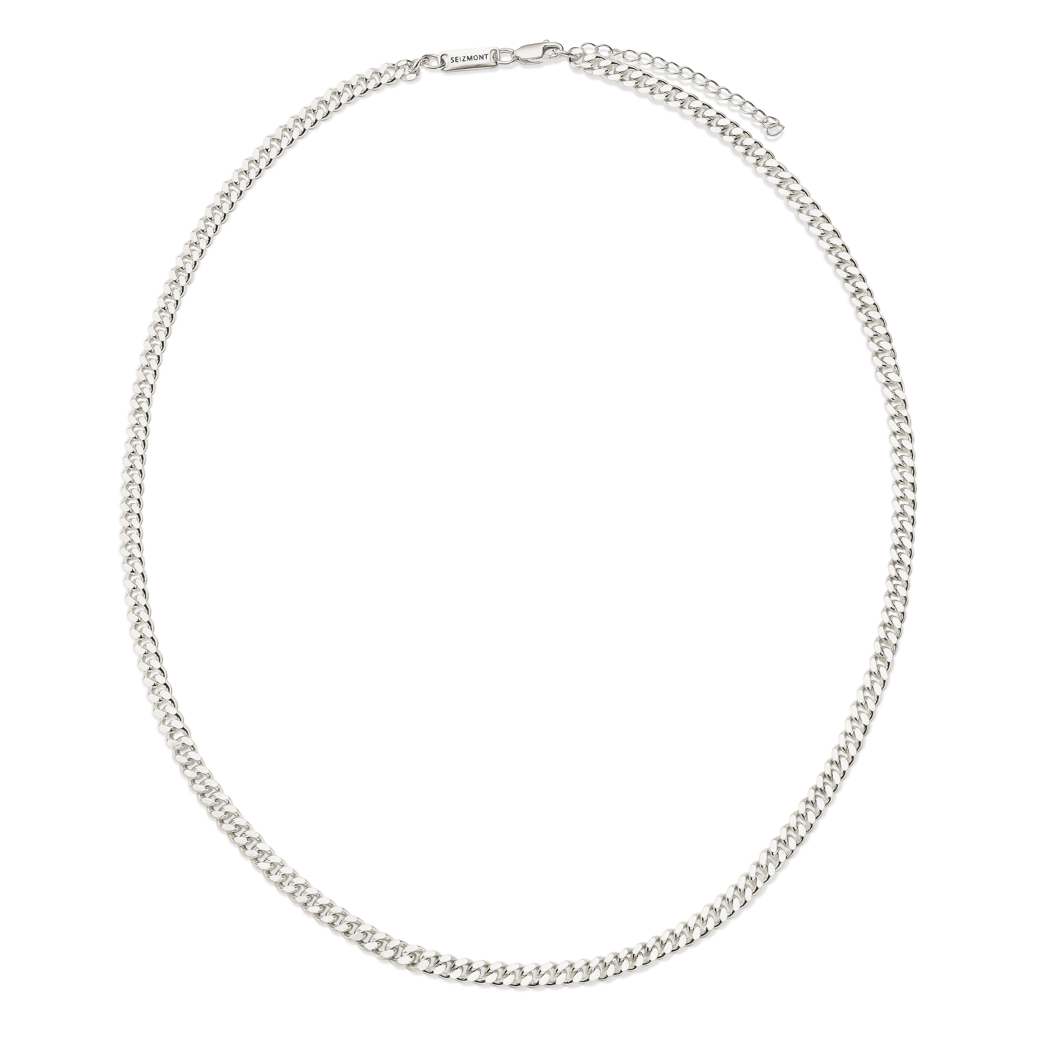 Argentia | Chaîne à maille gourmette en argent sterling 925 brut & sans revêtement - 4 mm  - 2