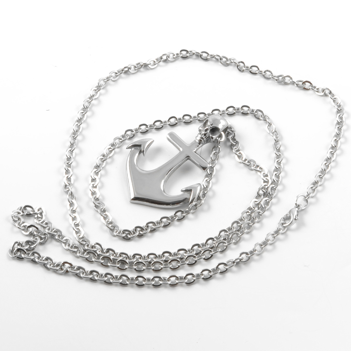 Schedel Anker Stalen Ketting  - 2