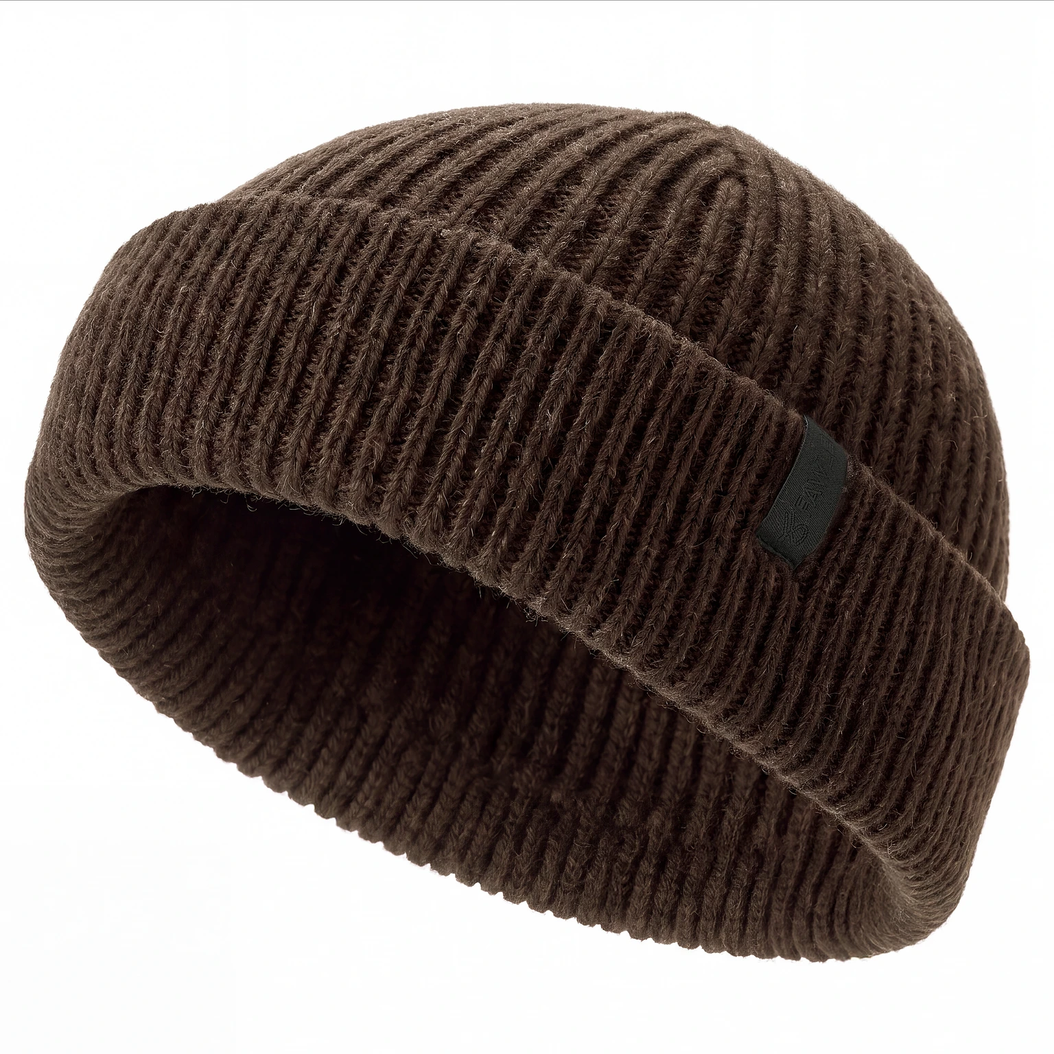 Nordic | Dark Brown Fisherman Wool Blend Beanie Nordic | Dark Brown Fisherman Wool Blend Beanie