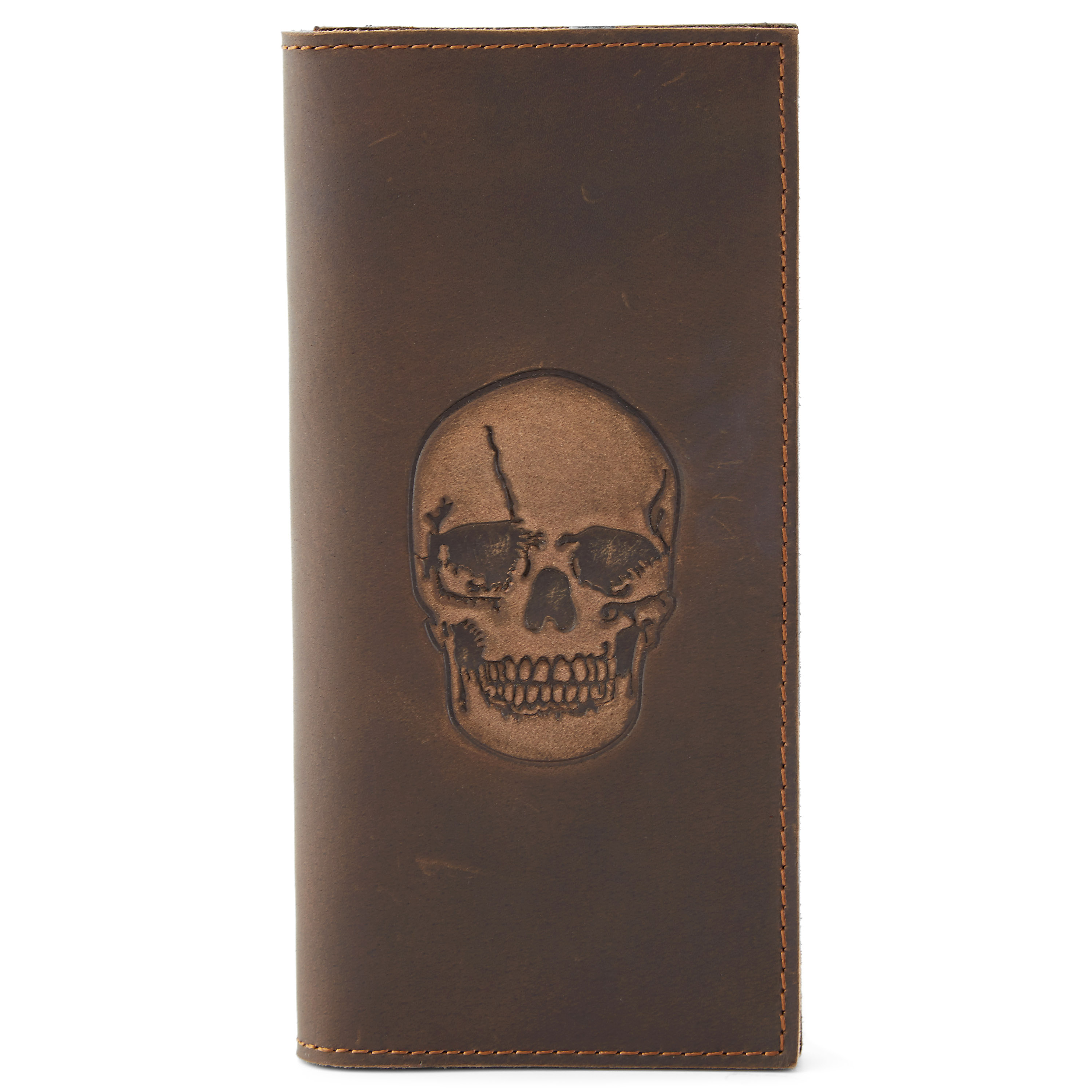 Stor Læderpung med Kraniemotiv - 3
