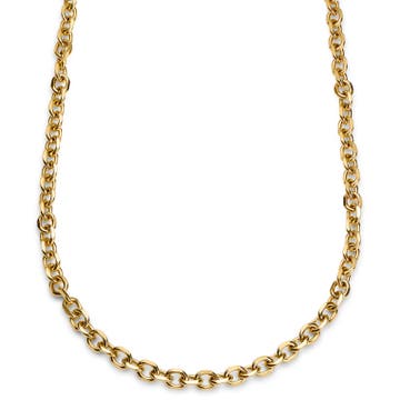 Essentials | Collier à maille forçat couleur or 8 mm Essentials | Collier à maille forçat couleur or 8 mm