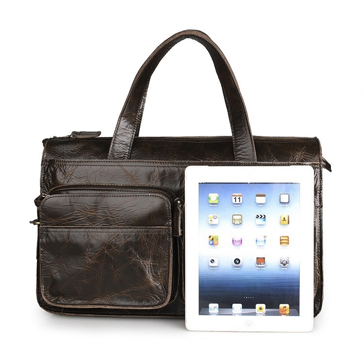 Usnjena športna torba v sprani črni barvi - 3