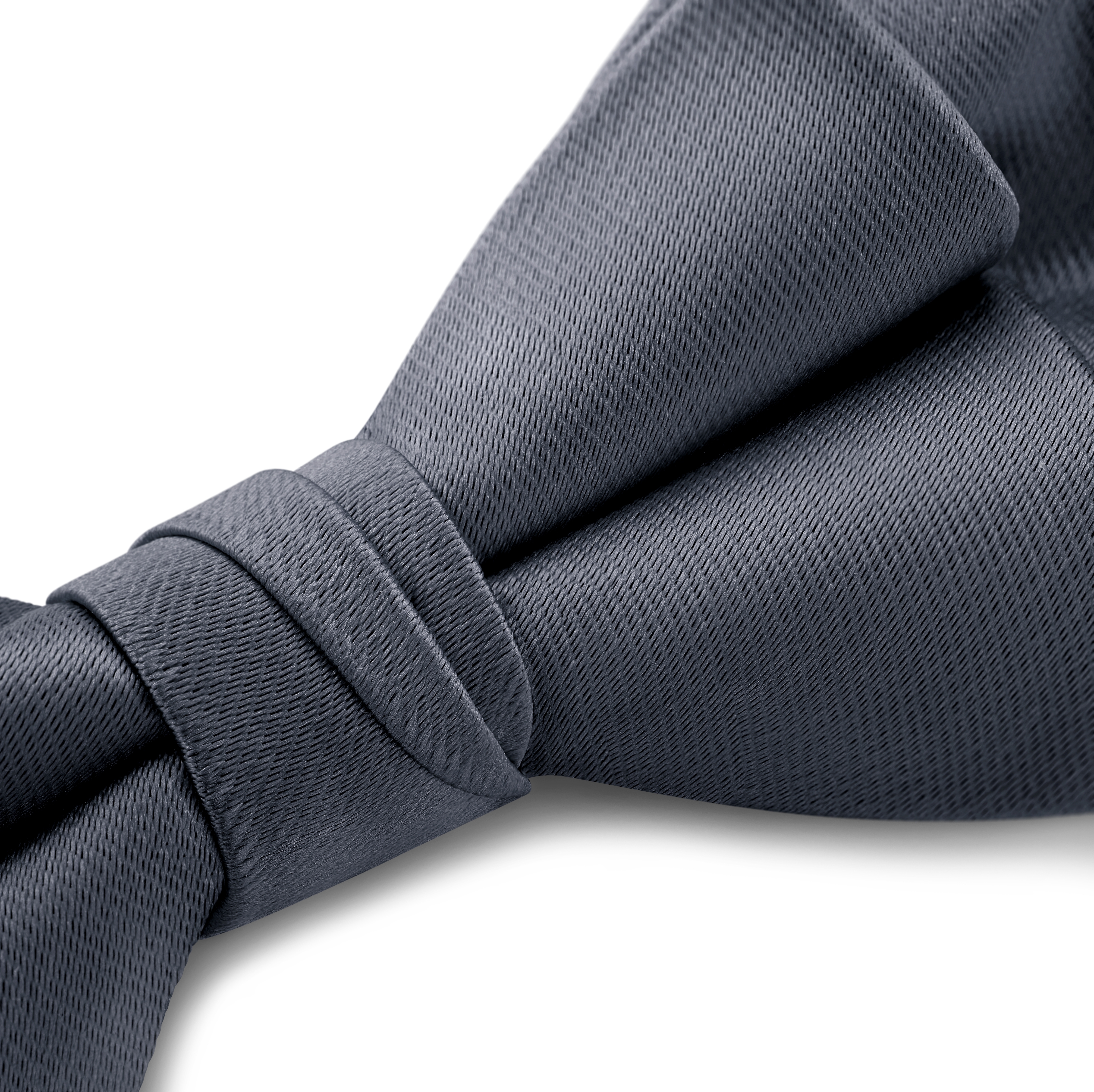 Graphite Pre-Tied Satin Diamond Tip Bow Tie - 3