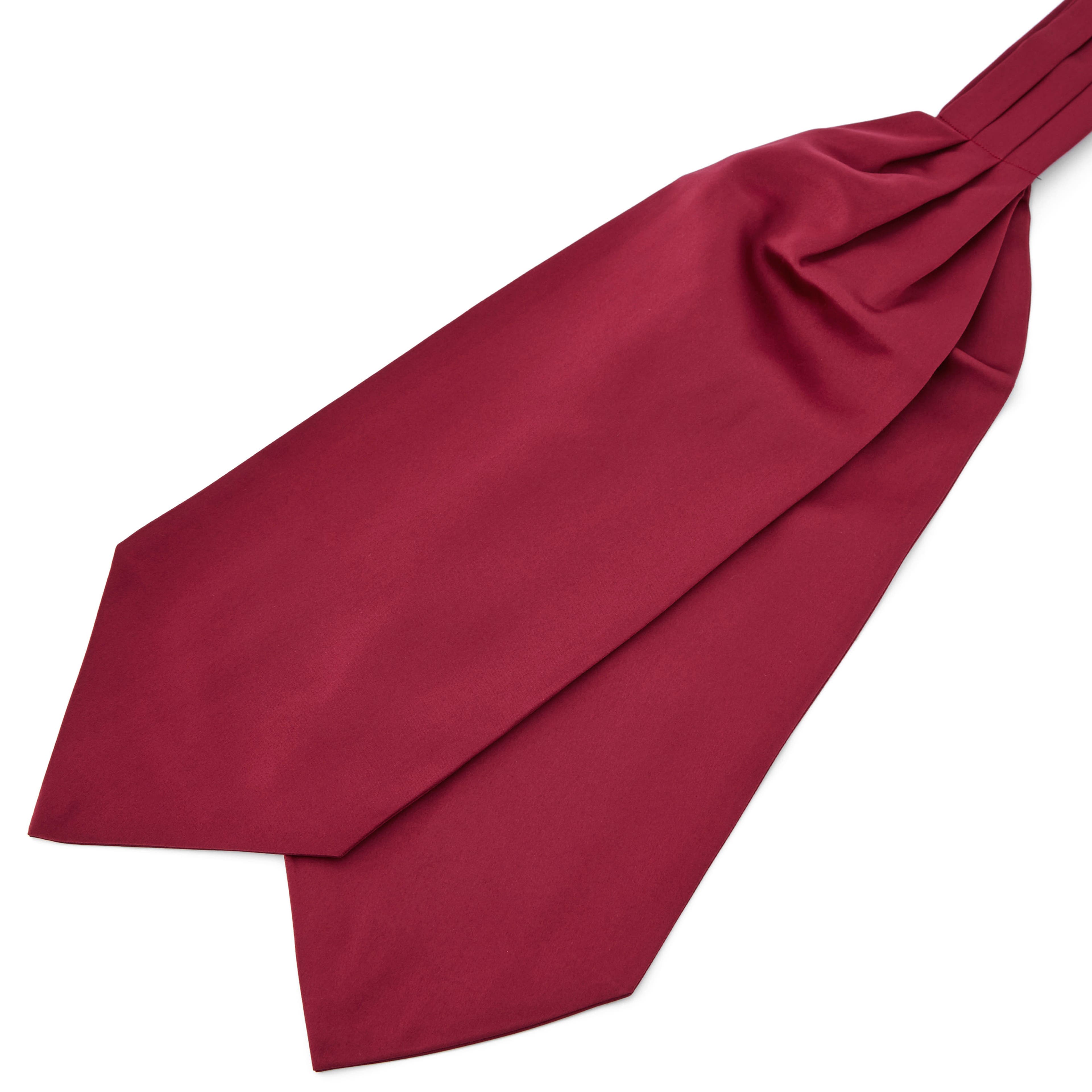 Едноцветна ретро вратовръзка в бордо