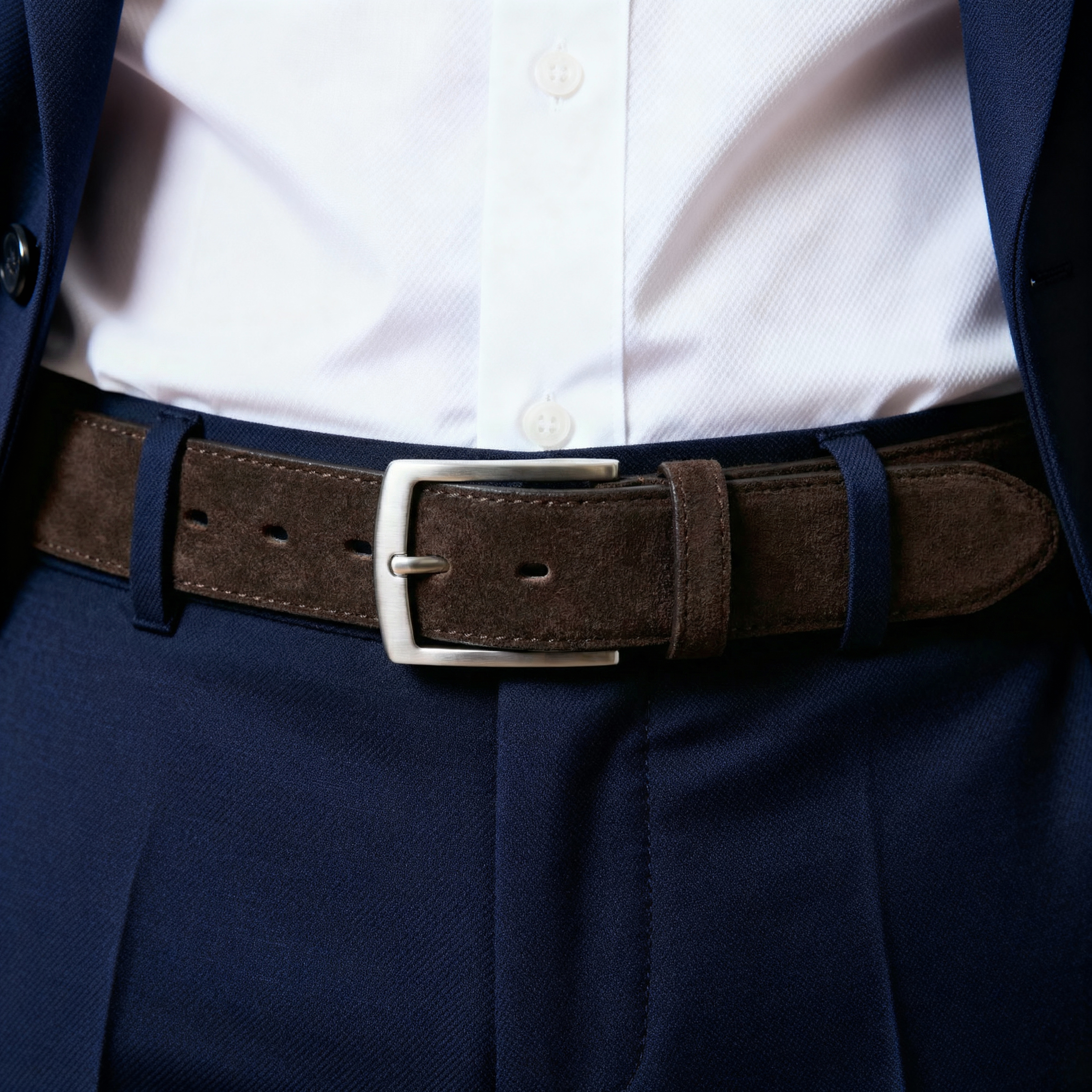 Holden | Καφέ Suede Δερμάτινη Ζώνη - 2