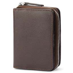 Lorn Dark-Brown Leather RFID-Blocking Wallet 