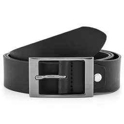 Smart Black Leather Belt - 1 - primary thumbnail small_image gallery