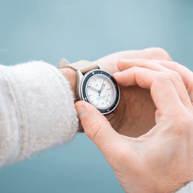 1956 Marine | Surgical Steel, Navy & Off-White - 4