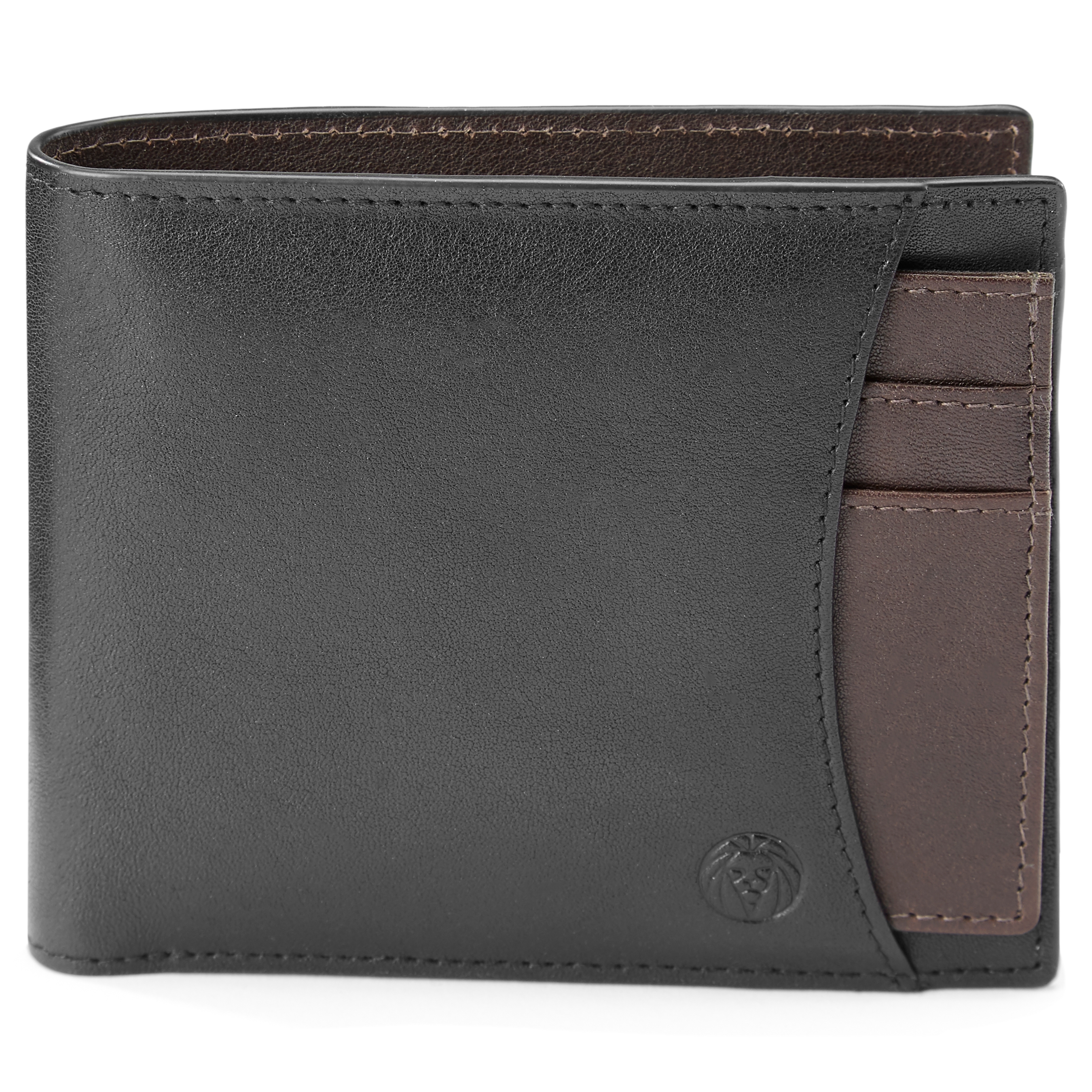 Lincoln Black & Dark-Brown Leather RFID-Blocking Wallet & Card Holder - 2