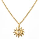 Mediterranean | 14K Gold-Plated Spiral Sun Pendant Necklace Mediterranean | 14K Gold-Plated Spiral Sun Pendant Necklace