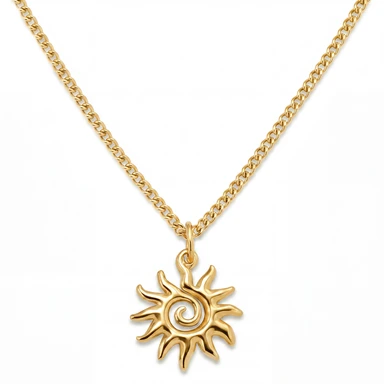 Mediterranean | 14K Forgyldt Spiral Sol Halskæde Mediterranean | 14K Forgyldt Spiral Sol Halskæde