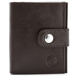 Brown Leather Multi Wallet With RFID Blocker