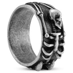 Aspero | 3/8" (10 mm) Silver-tone Stainless Steel Skeleton Ring