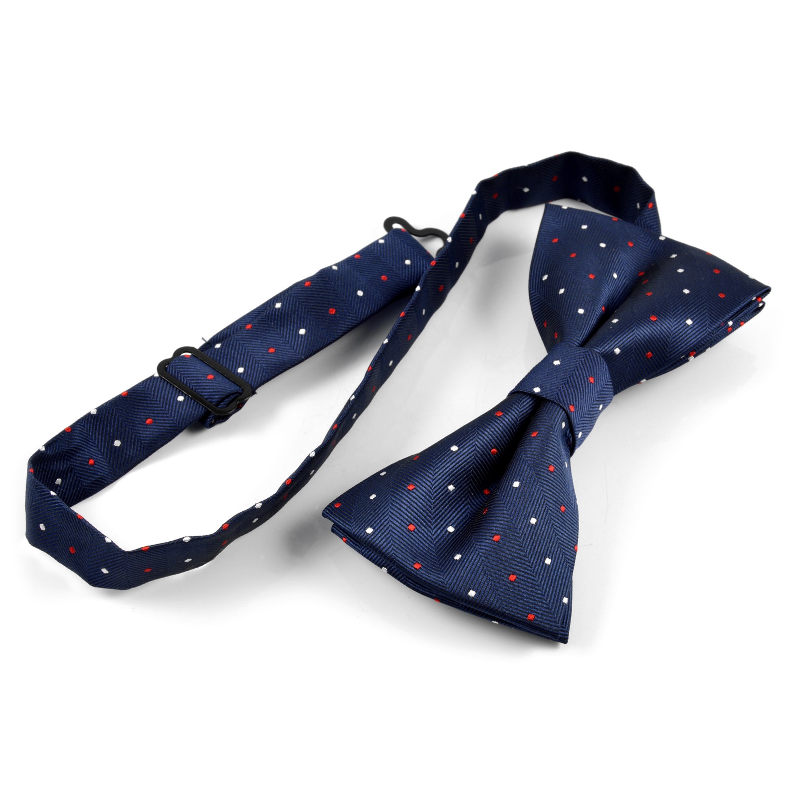 Ciemnoniebieska muszka w kropki - 2