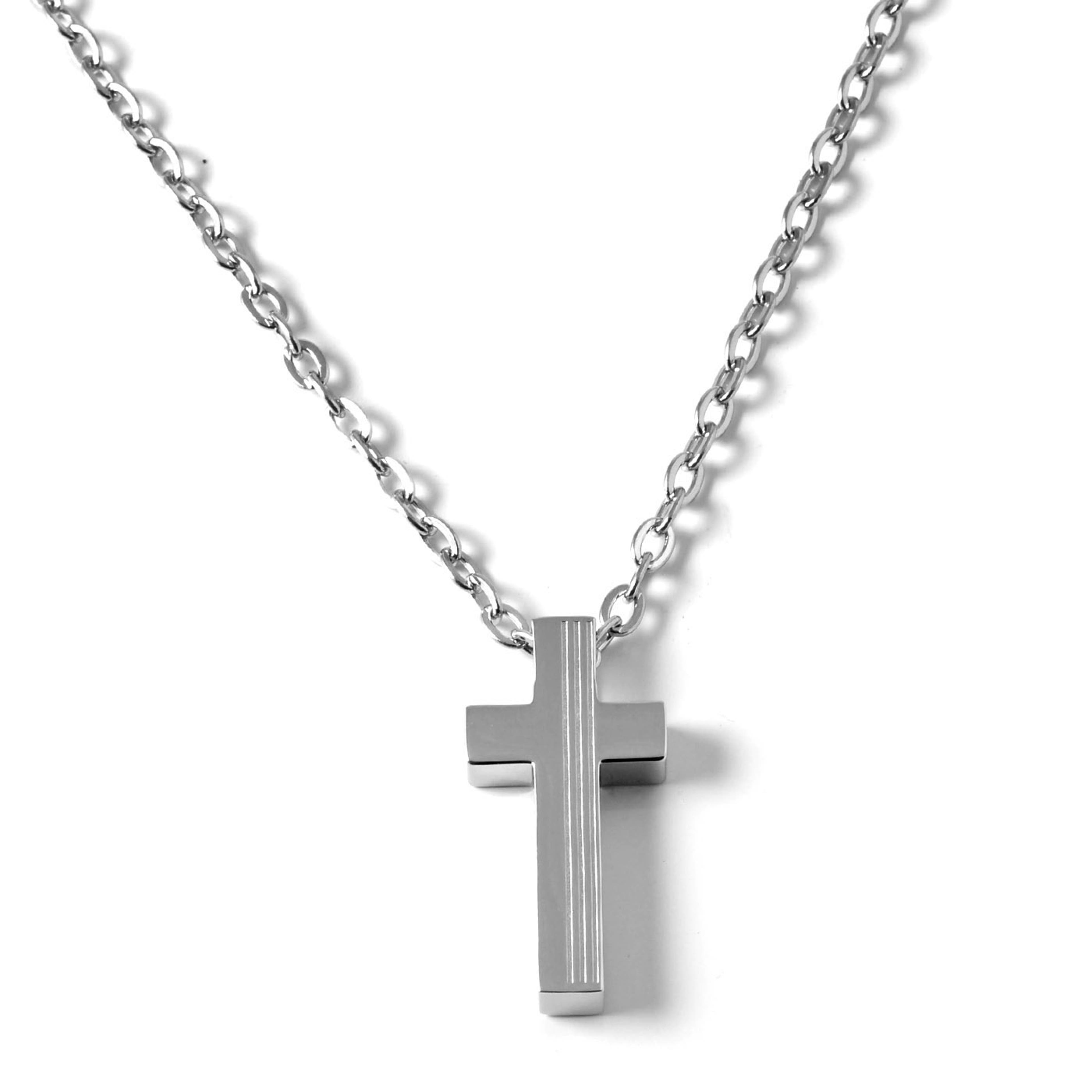 2014 Stalen Halsketting met kruishanger - 1