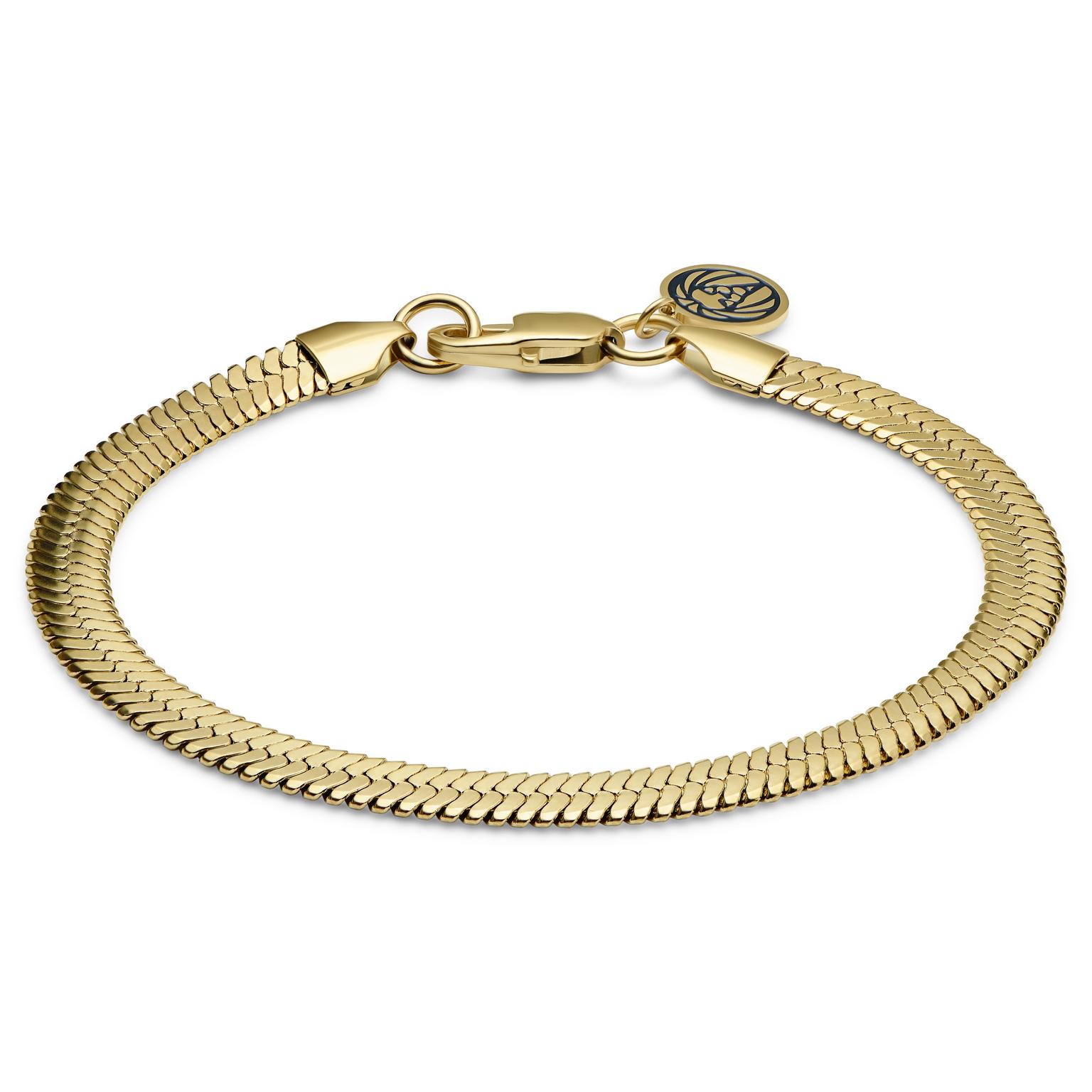 Essentials | 6 mm goldfarbenes Fischgrätenketten-Armband Essentials | 6 mm goldfarbenes Fischgrätenketten-Armband