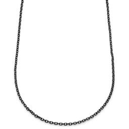 Essentials | 4 mm Gunmetal Black Cable Chain Necklace