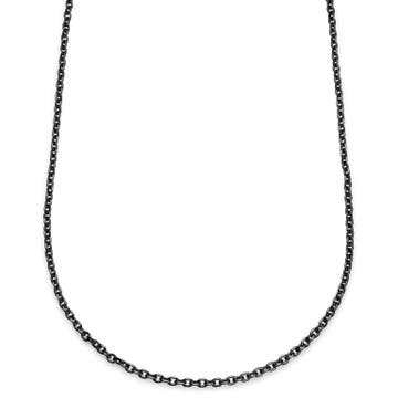 Essentials | 1/5" (4 mm) Gunmetal Black Cable Chain Necklace Essentials | 1/5" (4 mm) Gunmetal Black Cable Chain Necklace