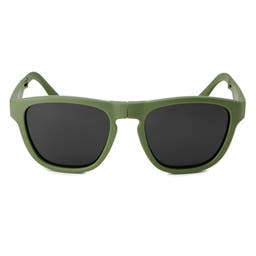Thea | Olive Green & Black Polarised Folding Sunglasses