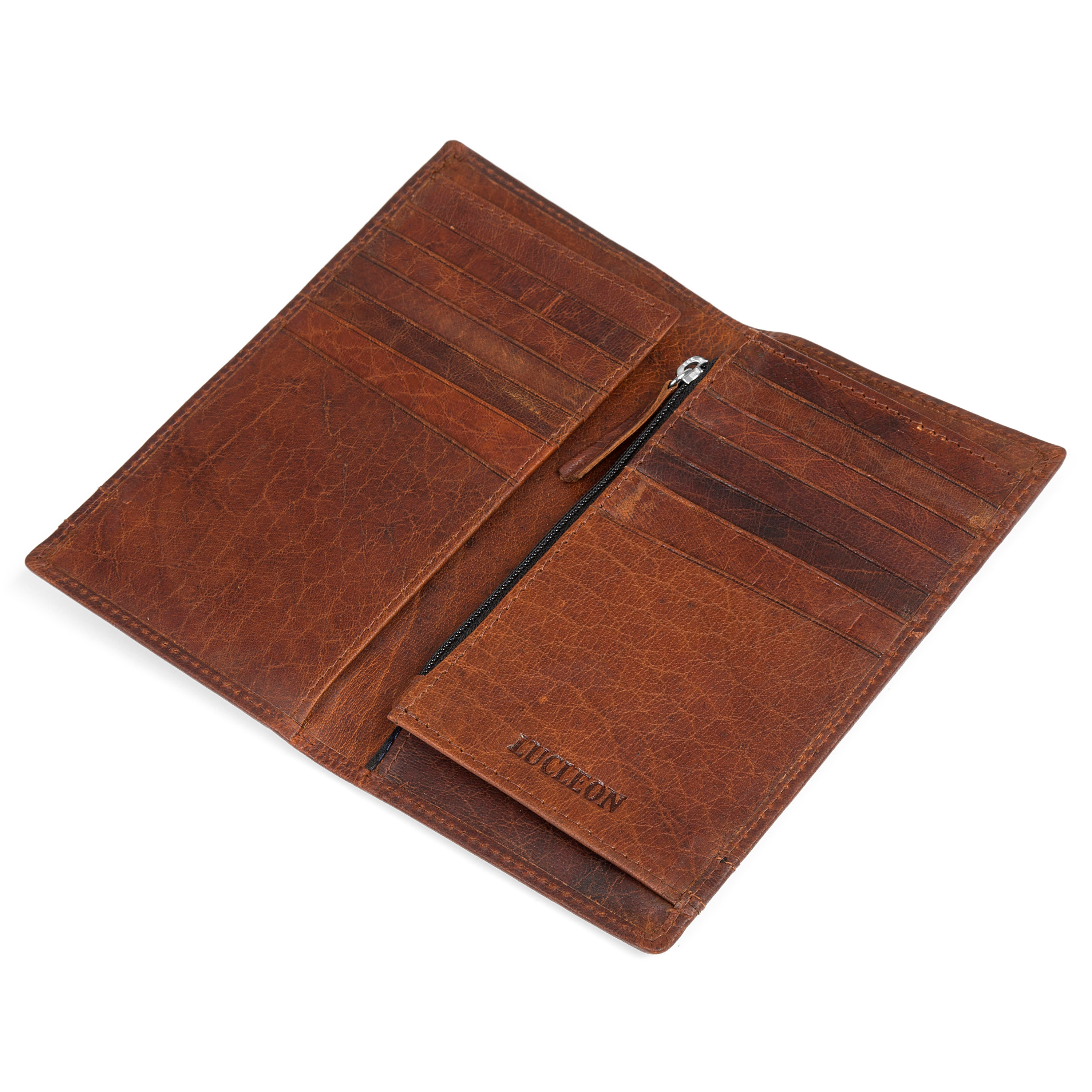 Montreal Long Tan RFID Leather Wallet - 6