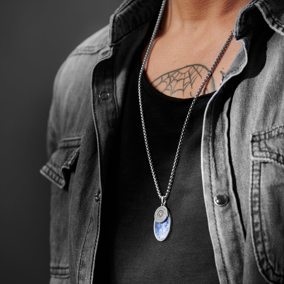 Collier Orisun Atlas à pierre sodalite - 2