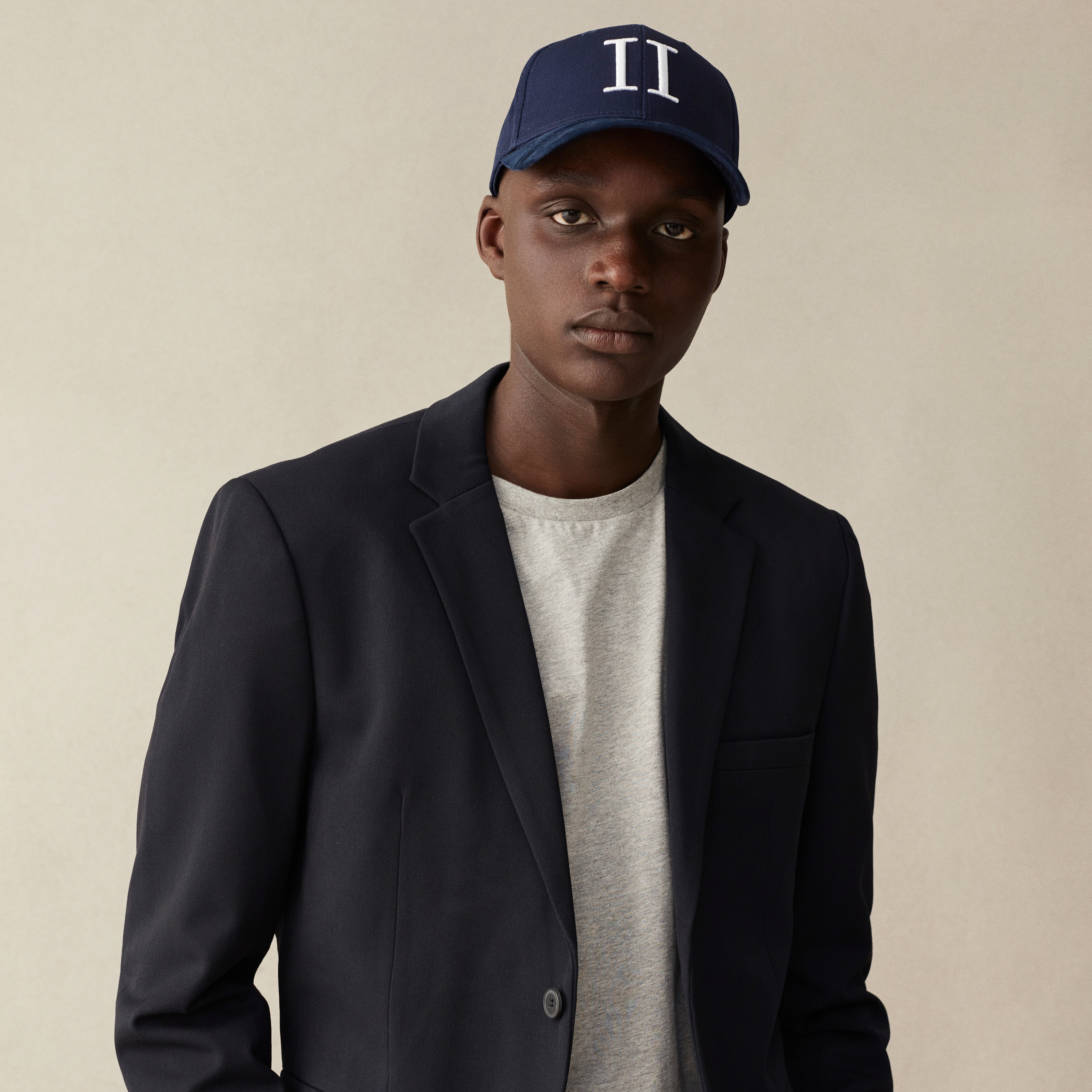 Les Deux | Casquette de baseball en daim bleu marine II - 3