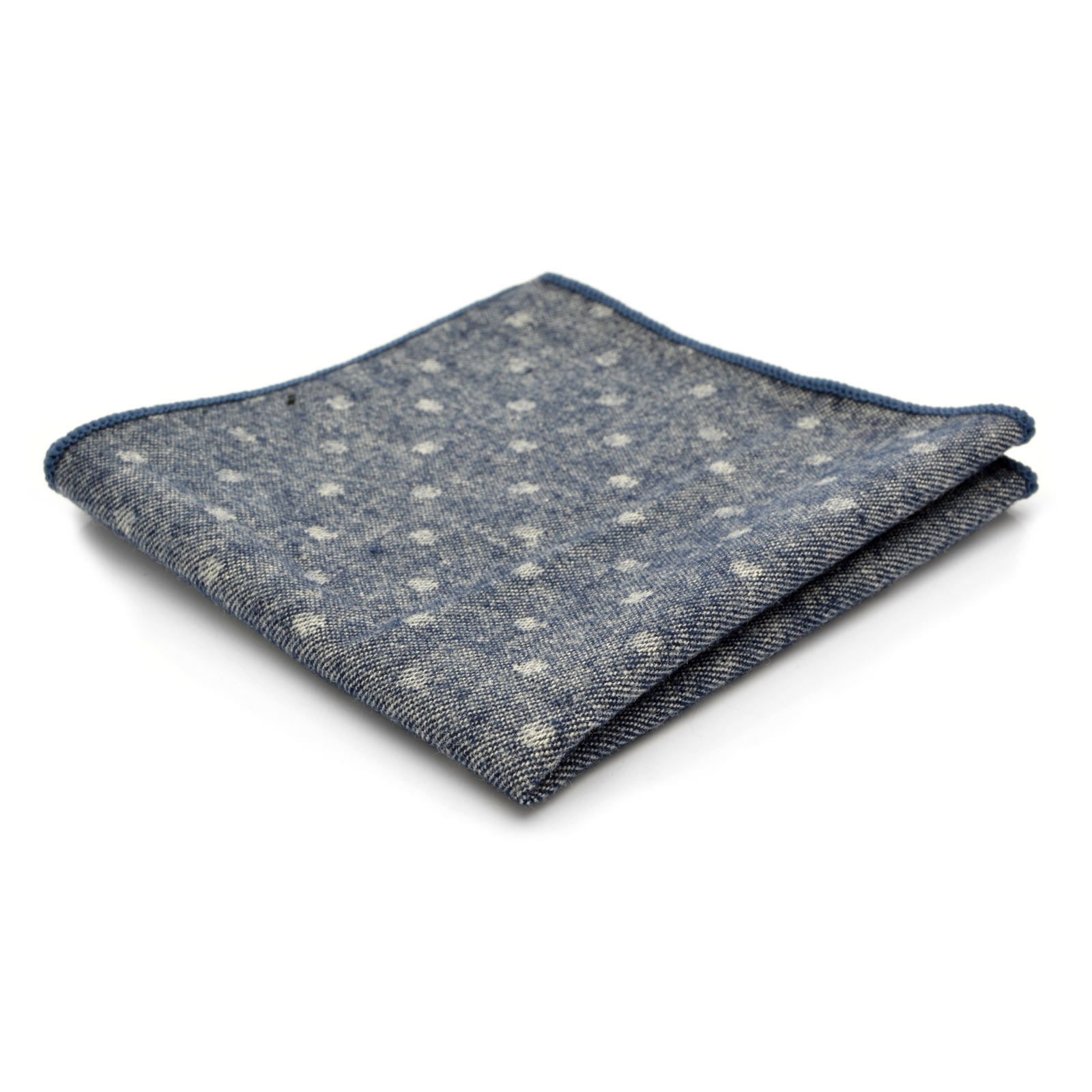 Mattblaues Einstecktuch - 1