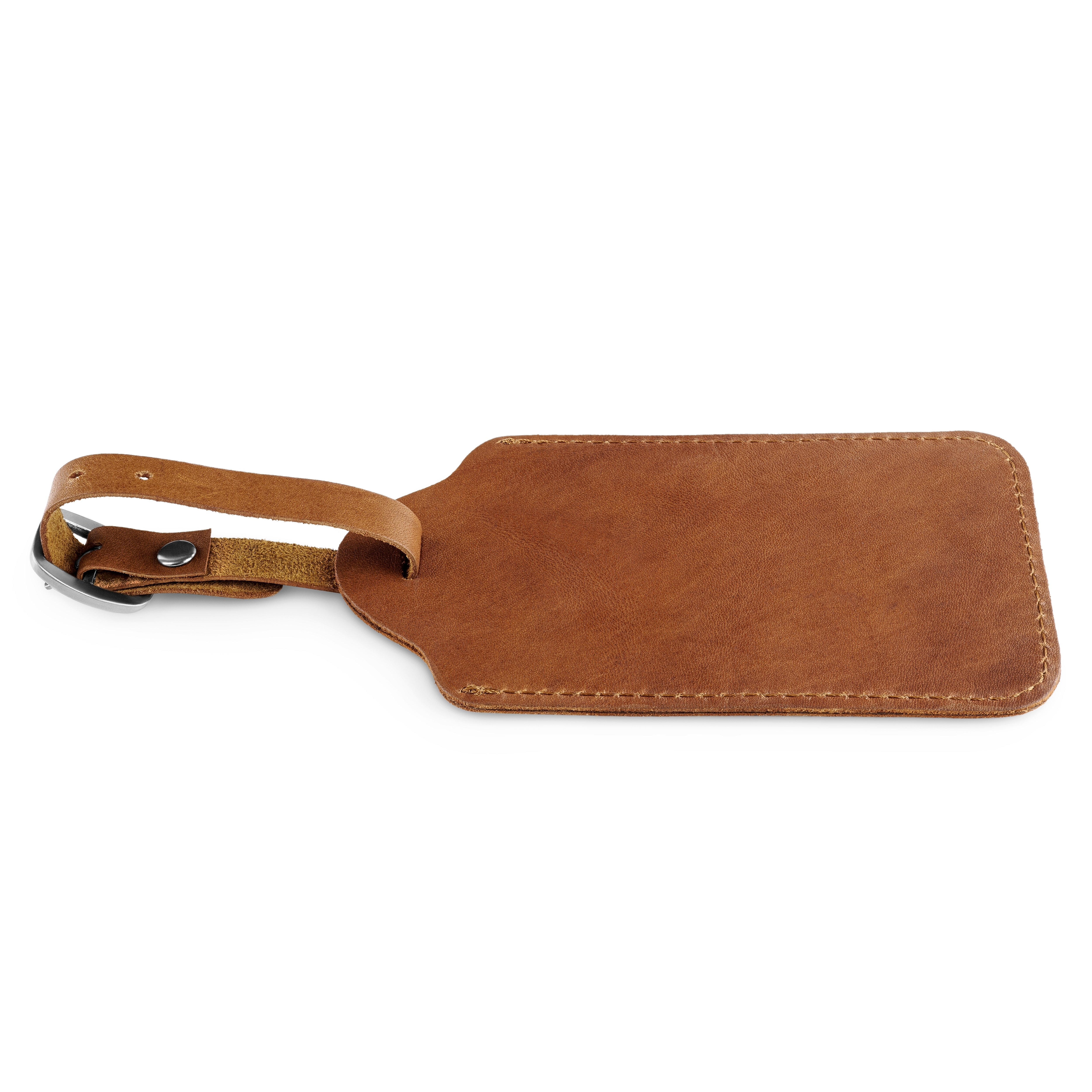 Luggage Tag | Cambodia Tan Full-Grain Buffalo Leather  - 3
