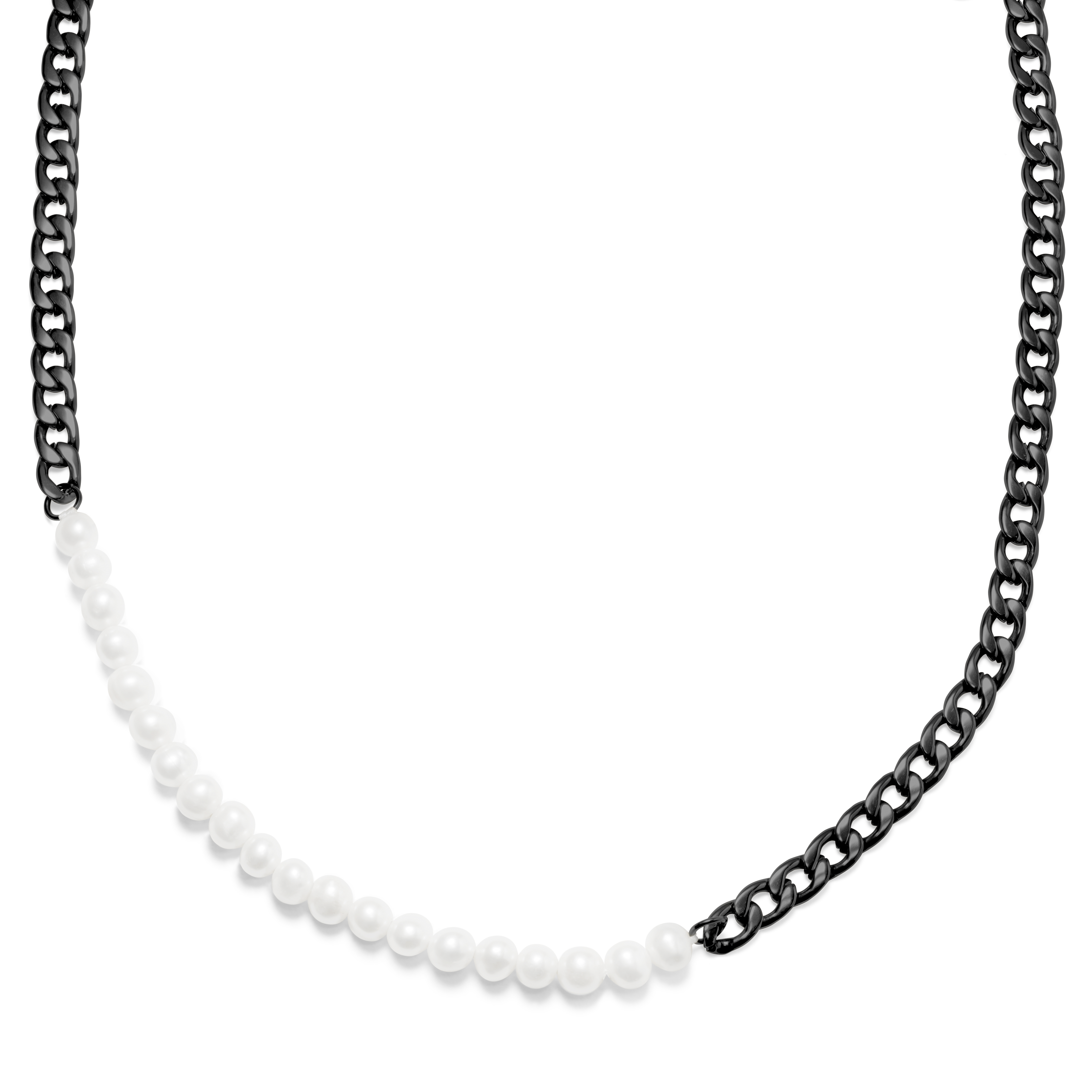 RUBYCA 5 Braccialetti Catena Serpente 16 Cm, Nero Canna Di Fucile, Con Cuore E Moschettone, Per Perline E Charms