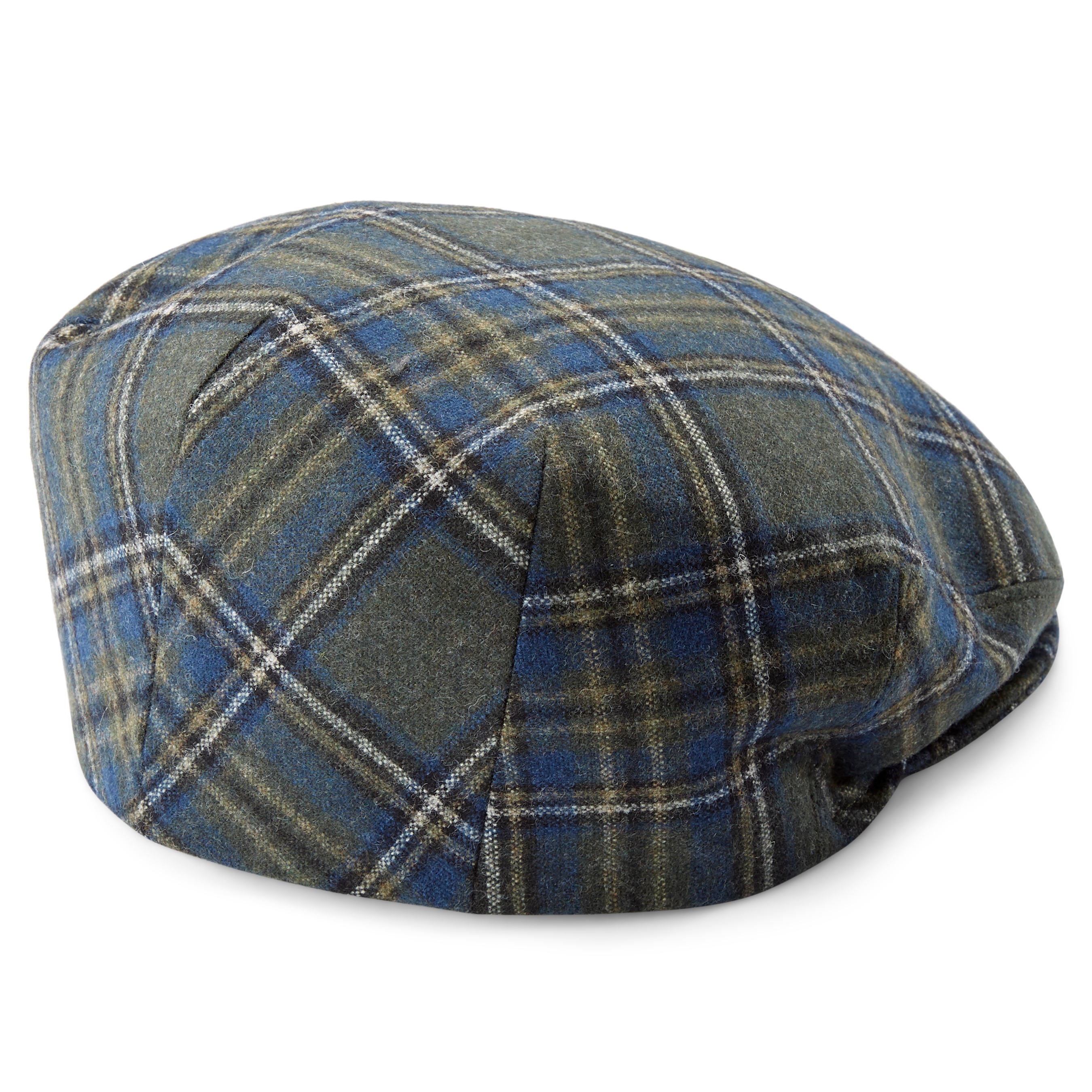 Casquette Plate Fido Ivy en tartan vert  - 6