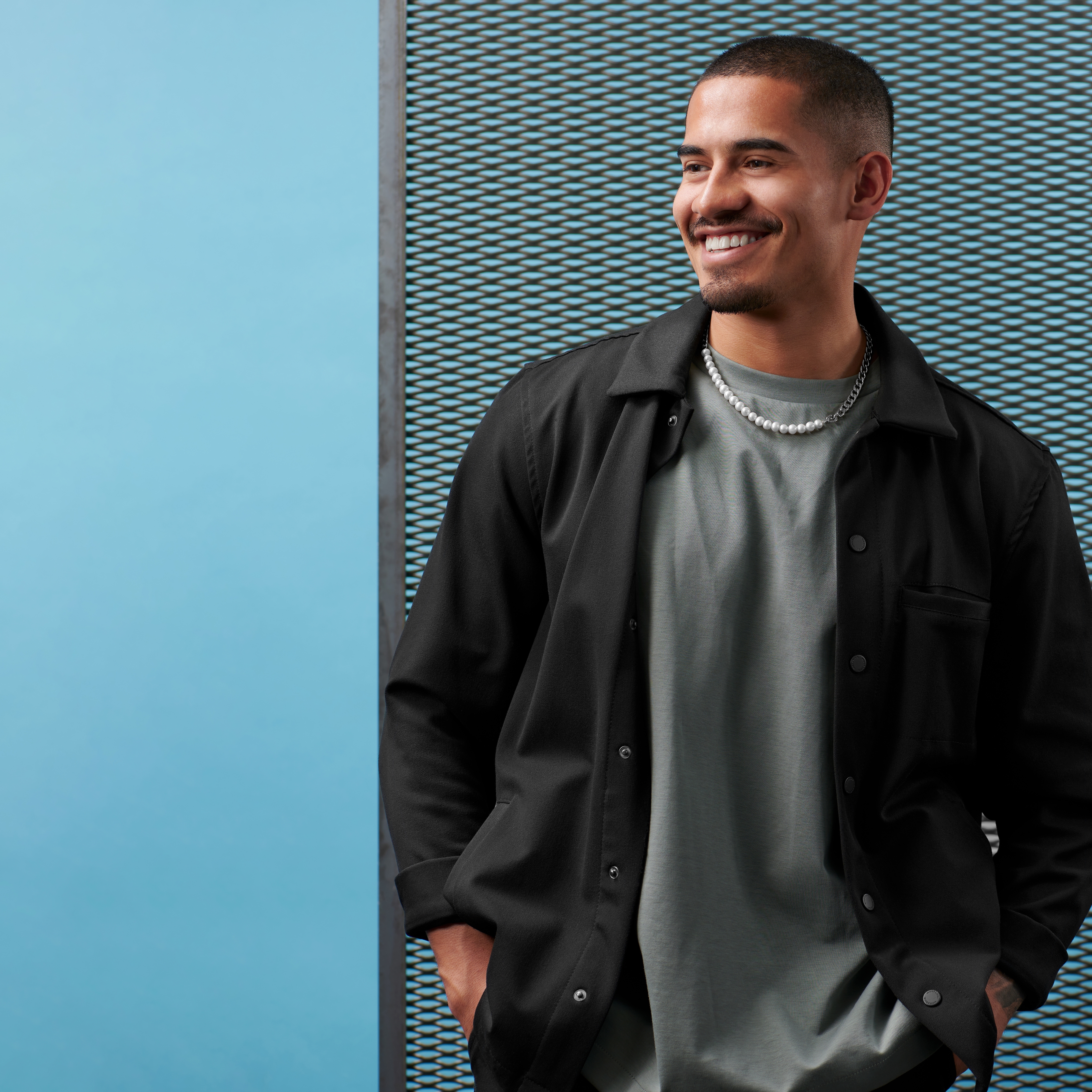 Panzerkette Silberfarben & Perlen Charlie Amager - 6