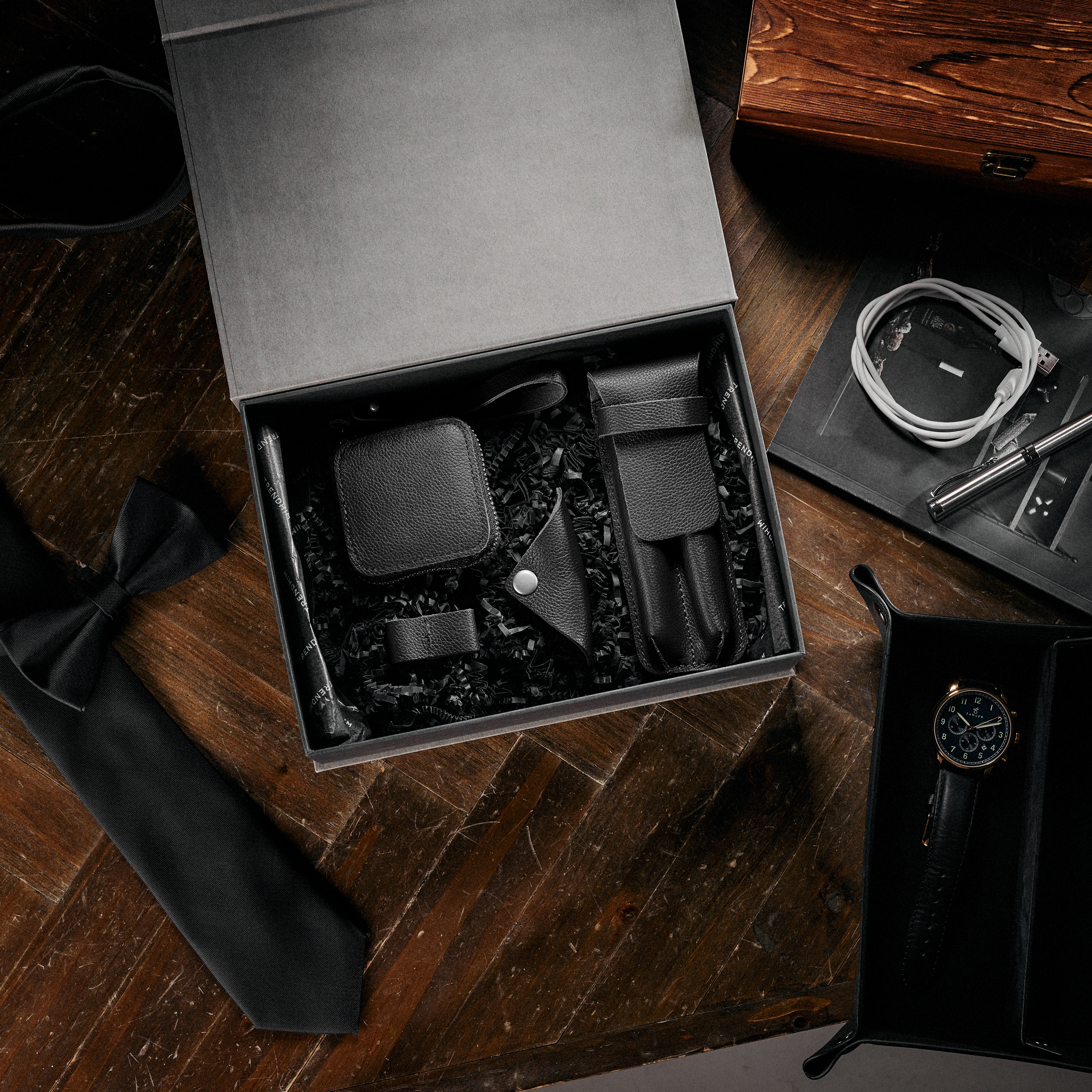 Deluxe Professional Organiser Gift Box | Black Leather - 5