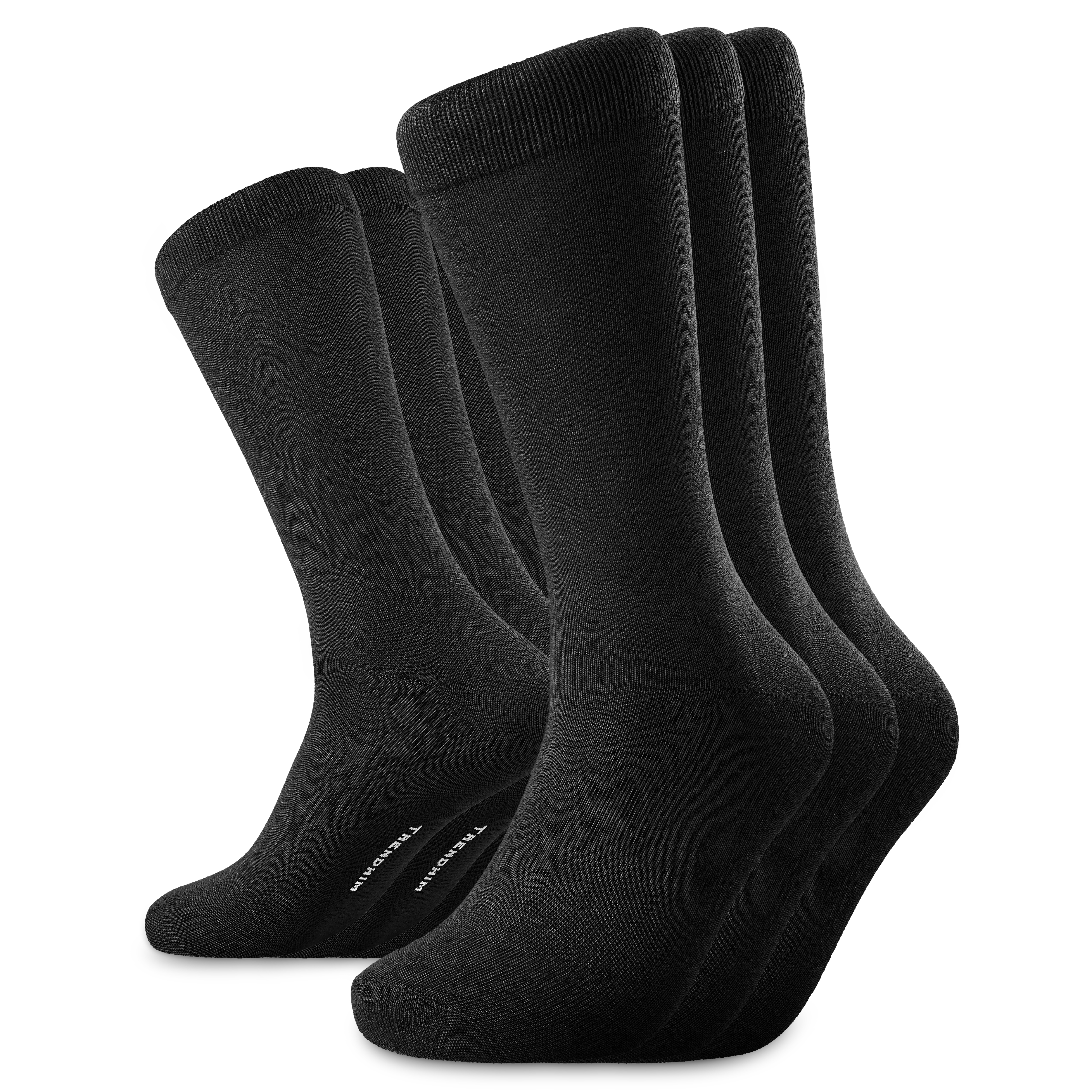 TrueFeel | Lot de 3 paires de chaussettes noires en bambou