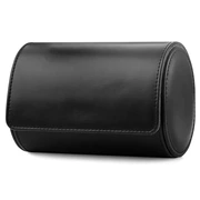 Sort Vintage Dobbel Klokkerull av Skinn Sort Vintage Dobbel Klokkerull av Skinn